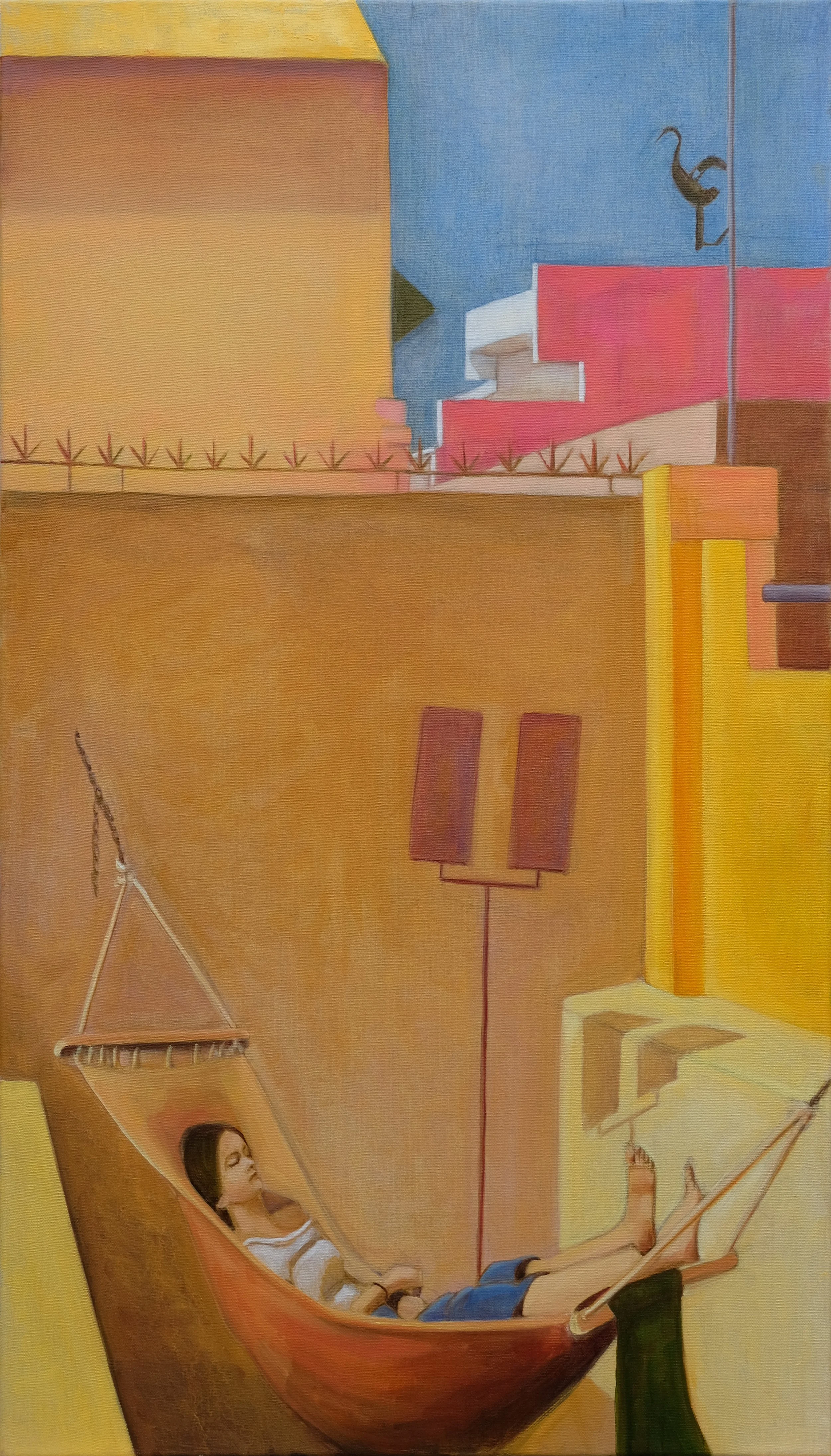 Ari in St Louis, 2022, oil on canvas, 100x70 cm