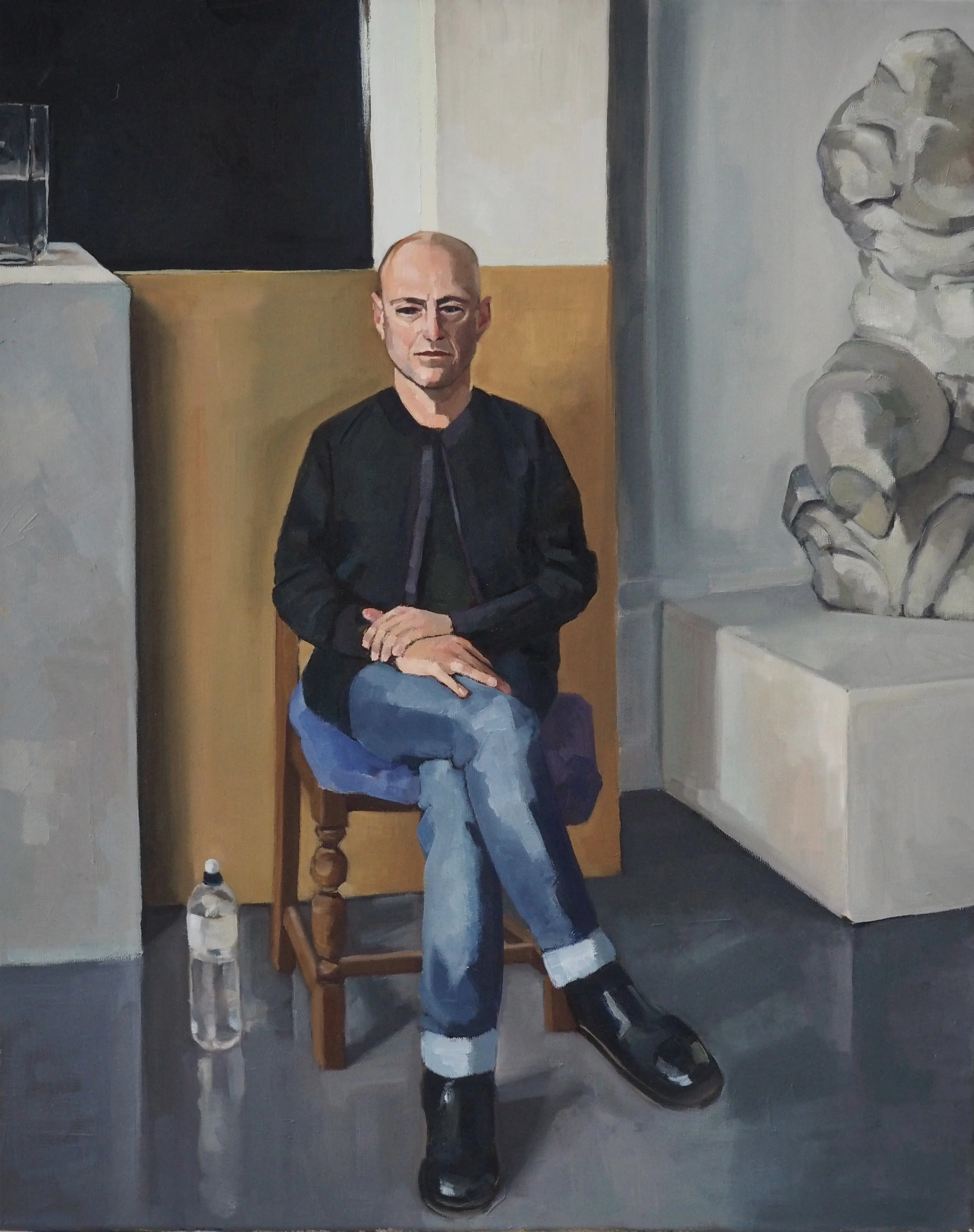 Svet on a chair, 2017, oil on canvas, 75x60 cm