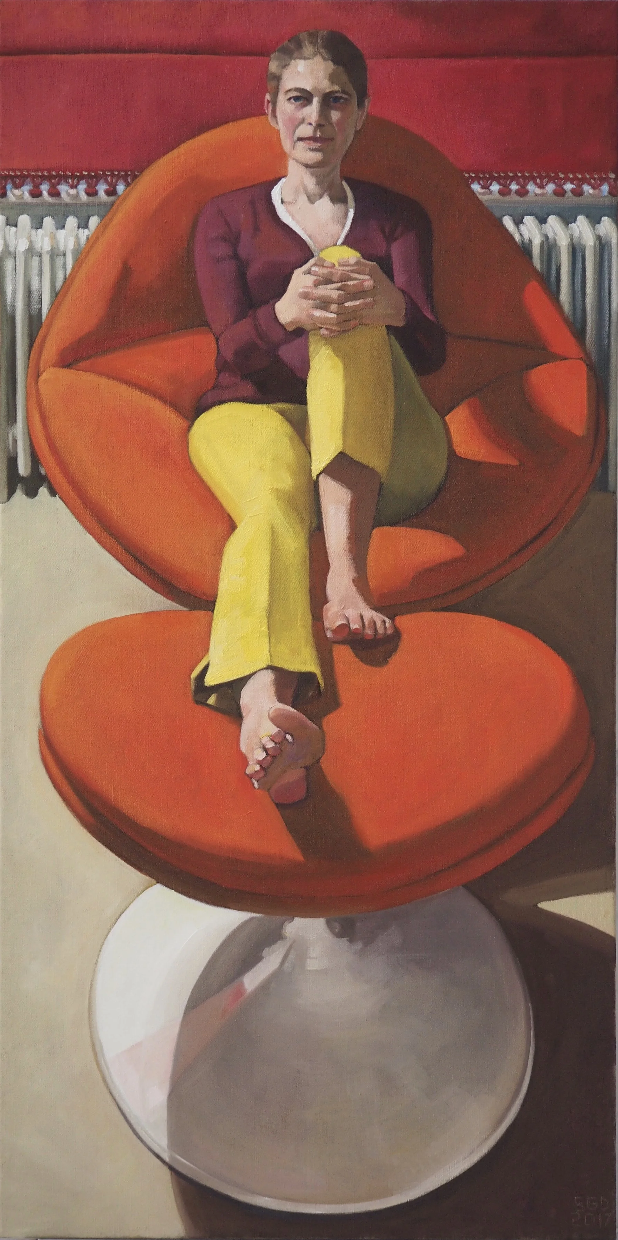 Isabelle, 2017, oil on canvas, 126x63 cm