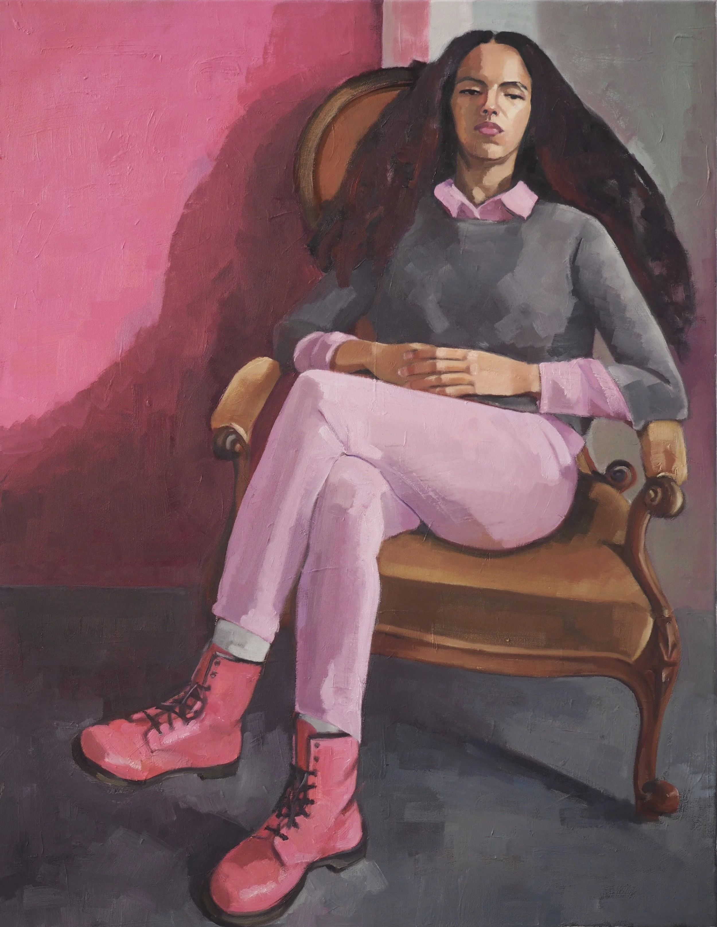 Ashley, 2016, oil on canvas, 90x70 cm