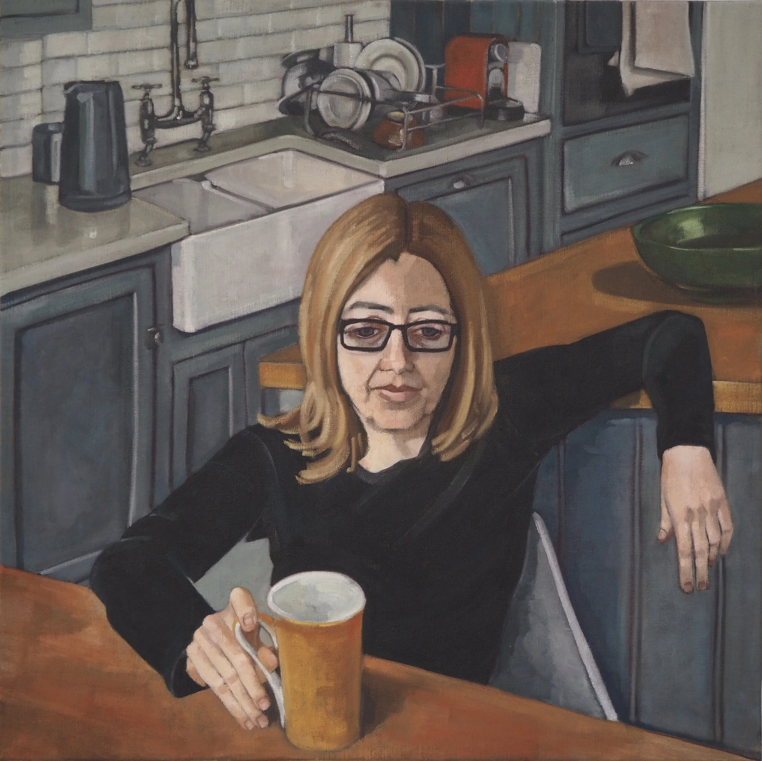 Monica, 2017, oil on canvas, 80x80 cm