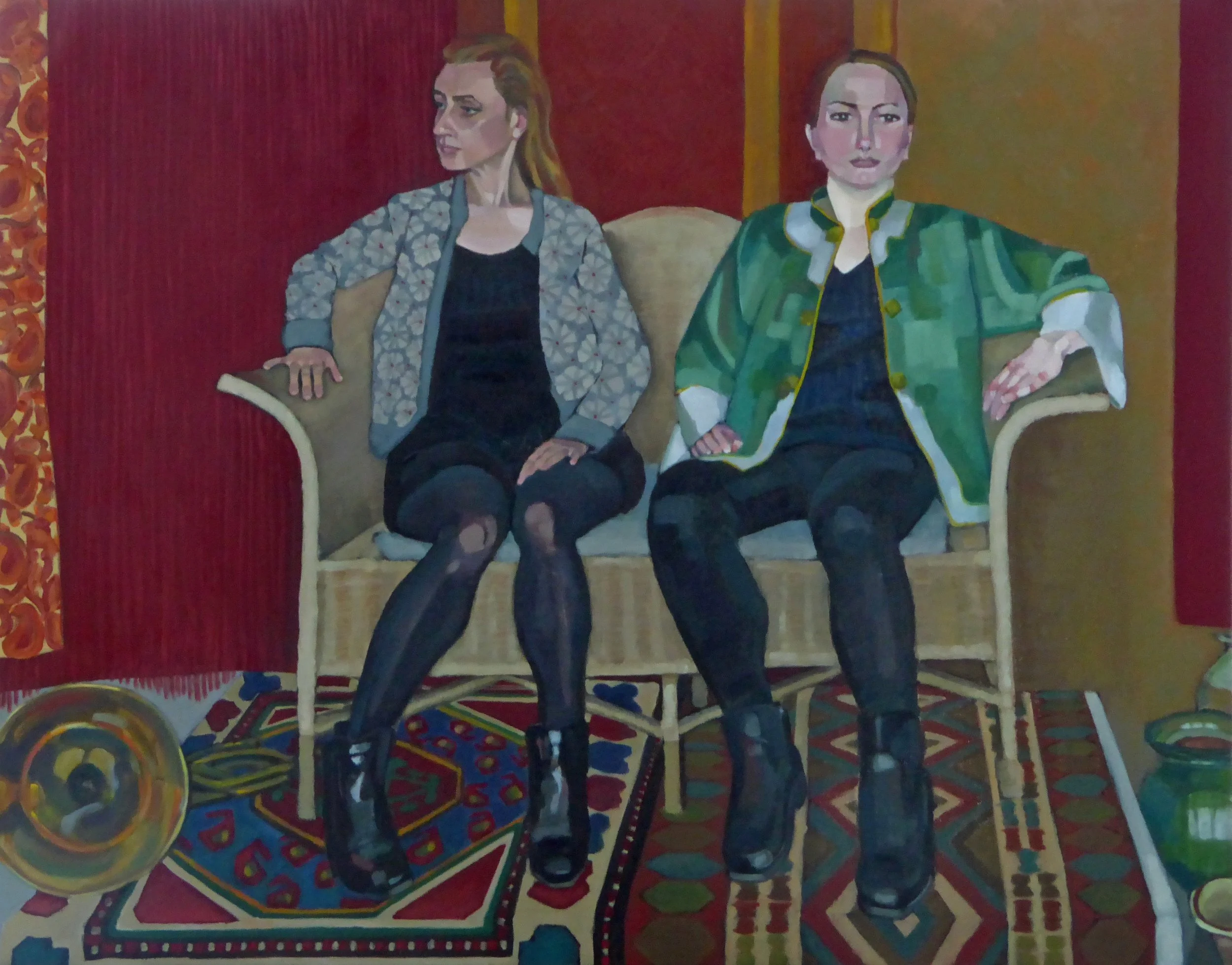 Terese and Olivia, 2014,  oil on canvas, 71x91 cm