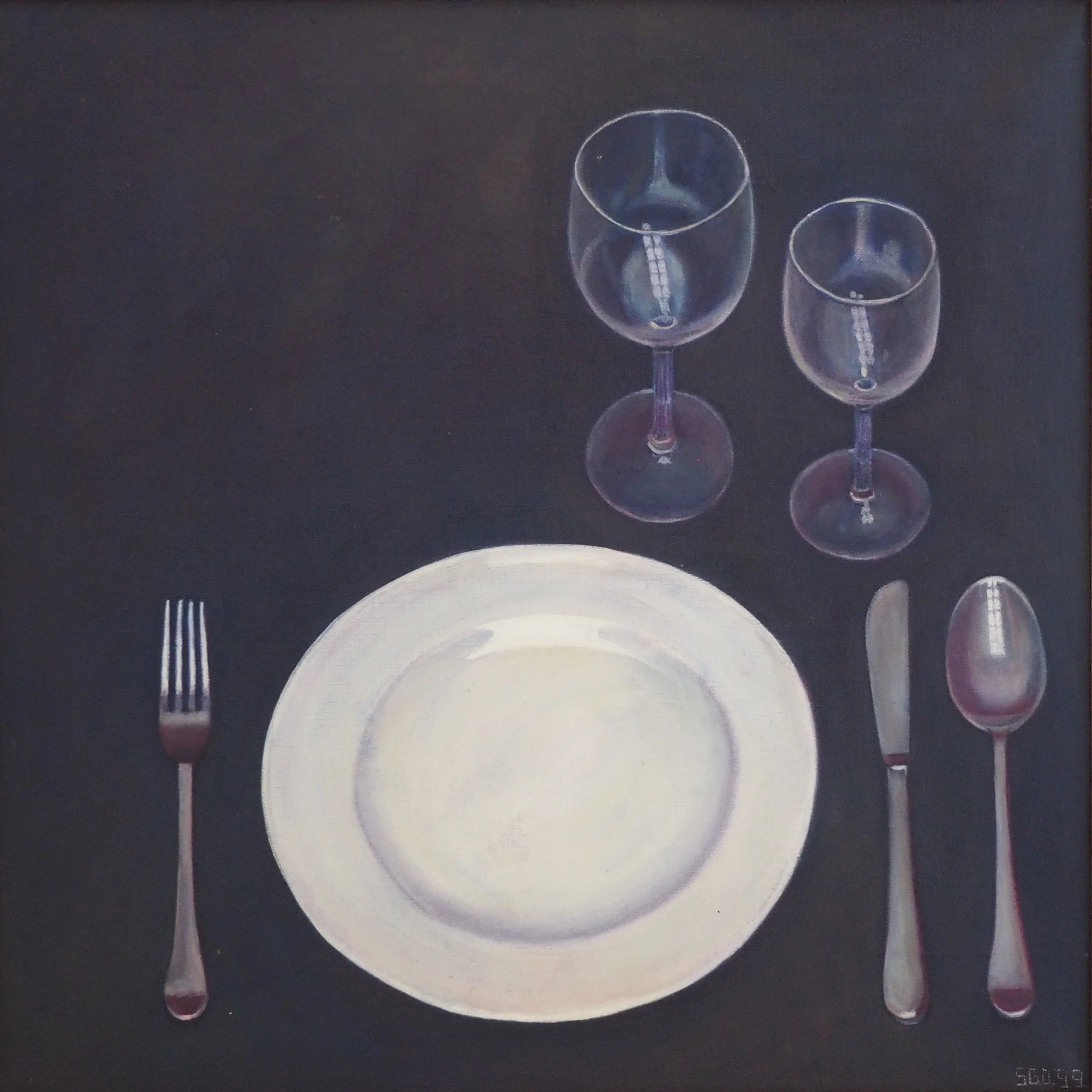 By myself, 1999, oil on canvas, 63x63 cm