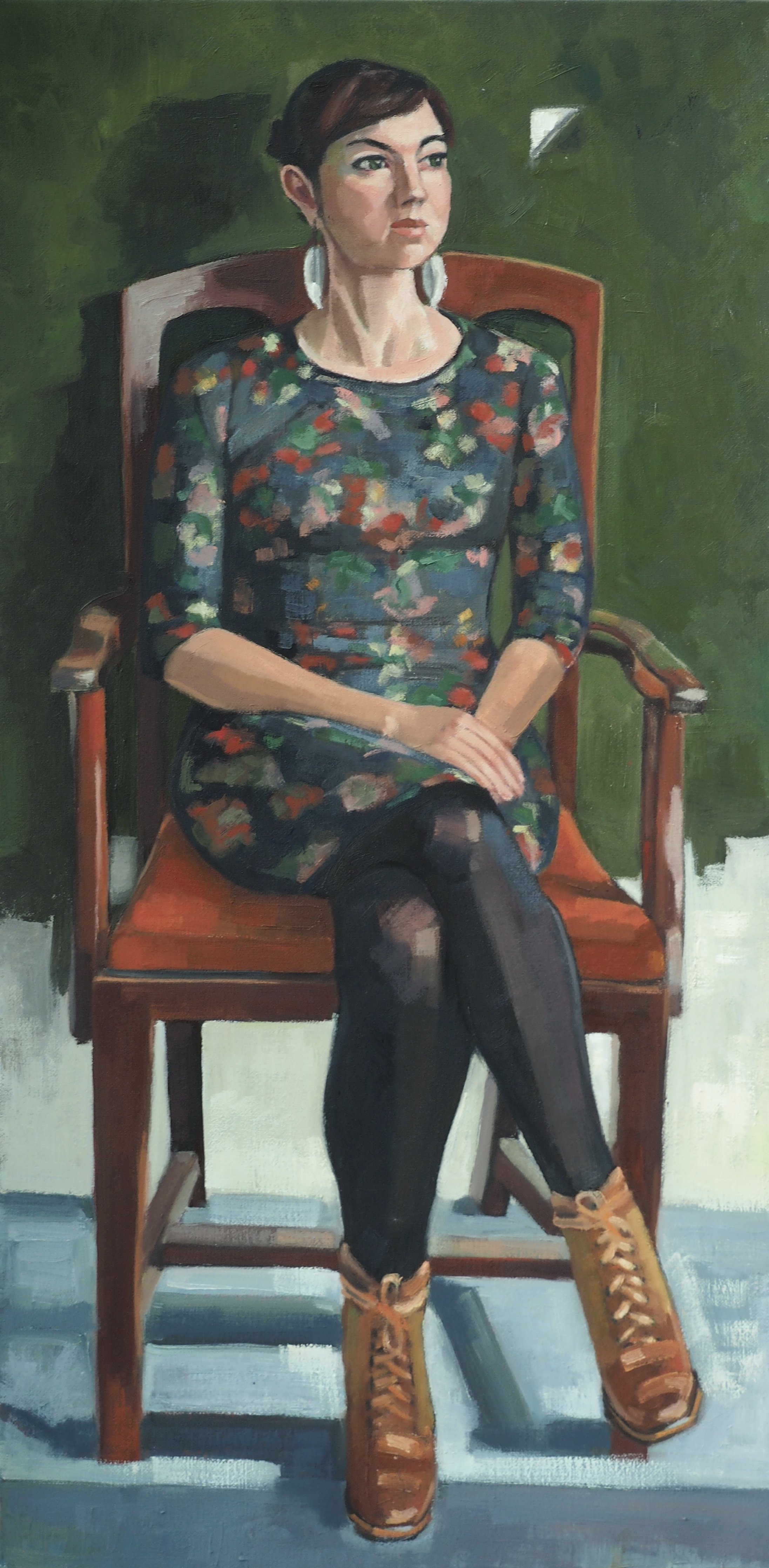 Claire, 2016, oil on canvas, 80x40 cm