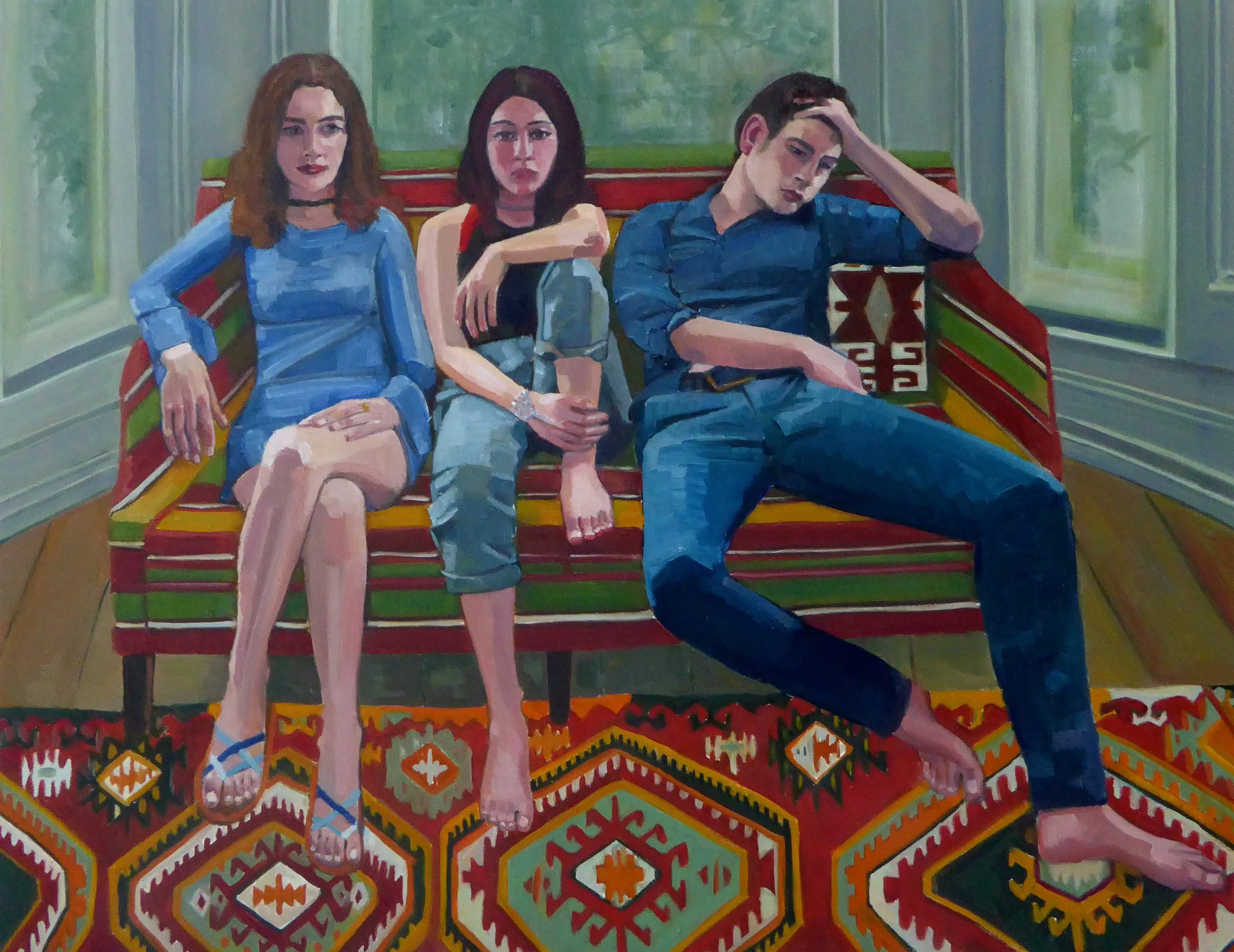 My 3 children, 2014, oil on canvas, 71x91 cm