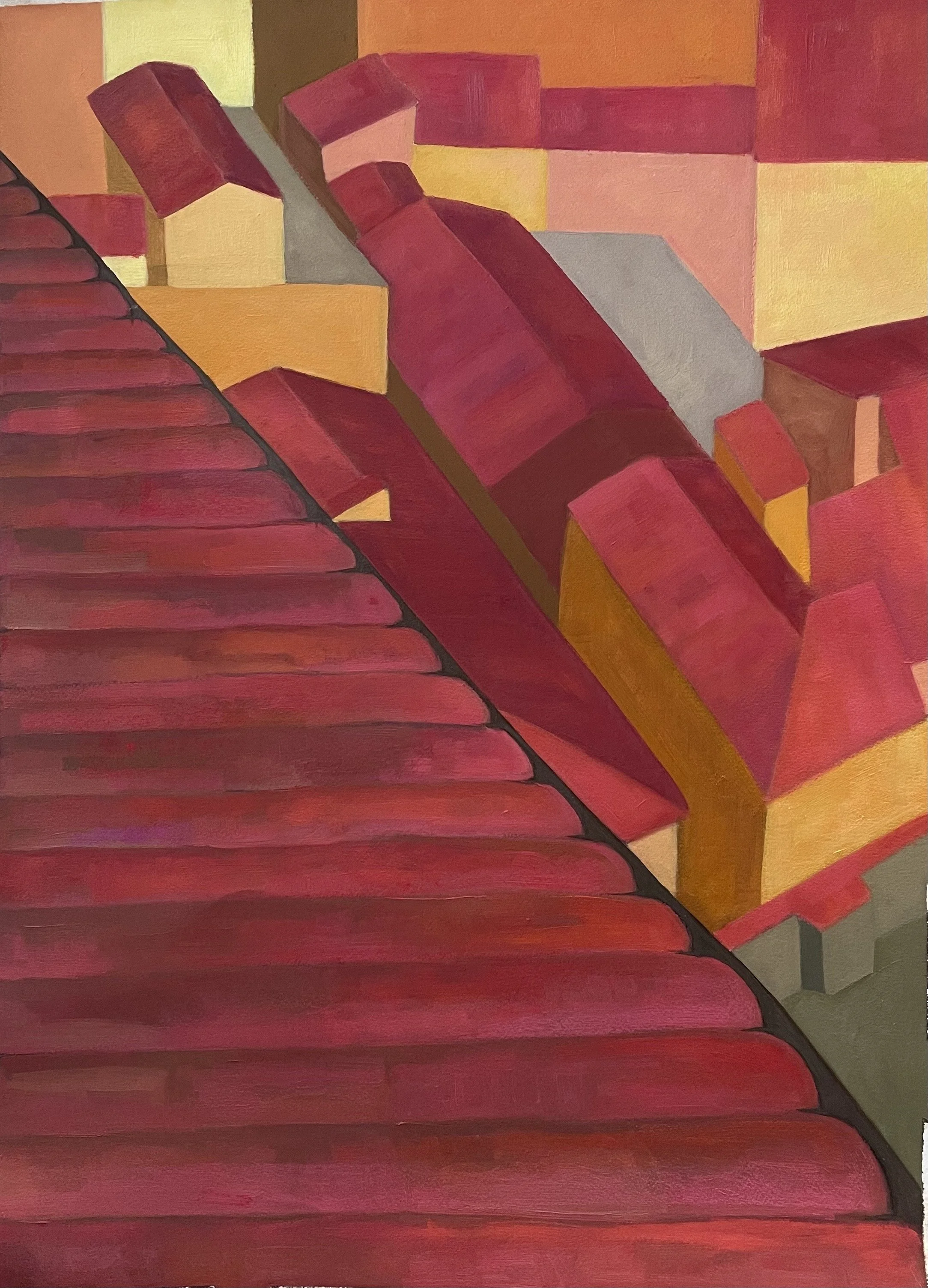 Rome 1, 2022, oil on paper, 75x55 cm