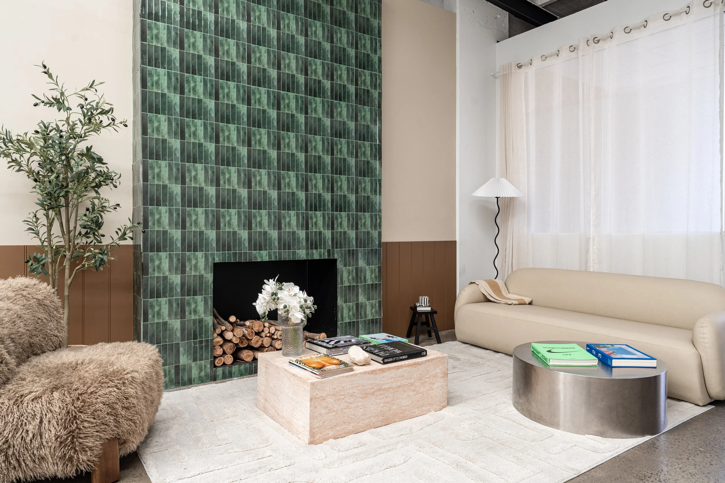 Different Agency Studios content and photography studio in Alexandria, Sydney, featuring a cyclorama wall and curated furniture set