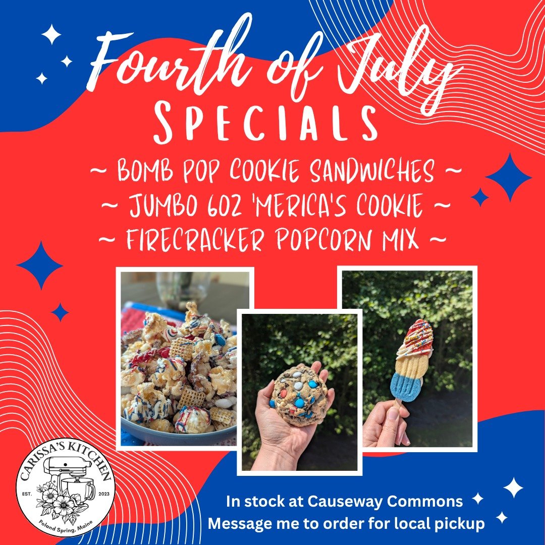 π July 4th Specials Are HERE!
Celebrate America's Birthday with a bang (and a bite!) π₯
π BOMB Pop Sugar Cookies – Inspired by the classic rocket pop, these are firework-level fun
πͺ ‘Merica’s Cookie – Proof that everythin