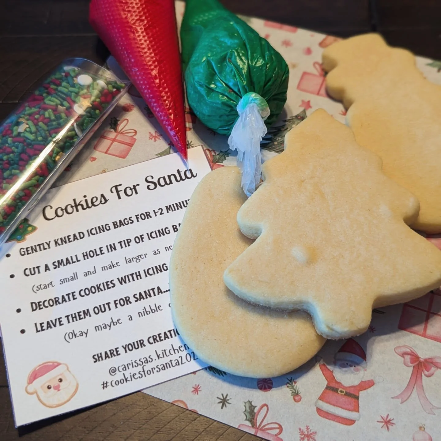 Because Santa deserves better than store-bought cookies 🤷&zwj;♀️🎅
DIY Cookies for Santa kits are here - decorate, snack, repeat.

Perfect for Christmas Eve chaos ✨
