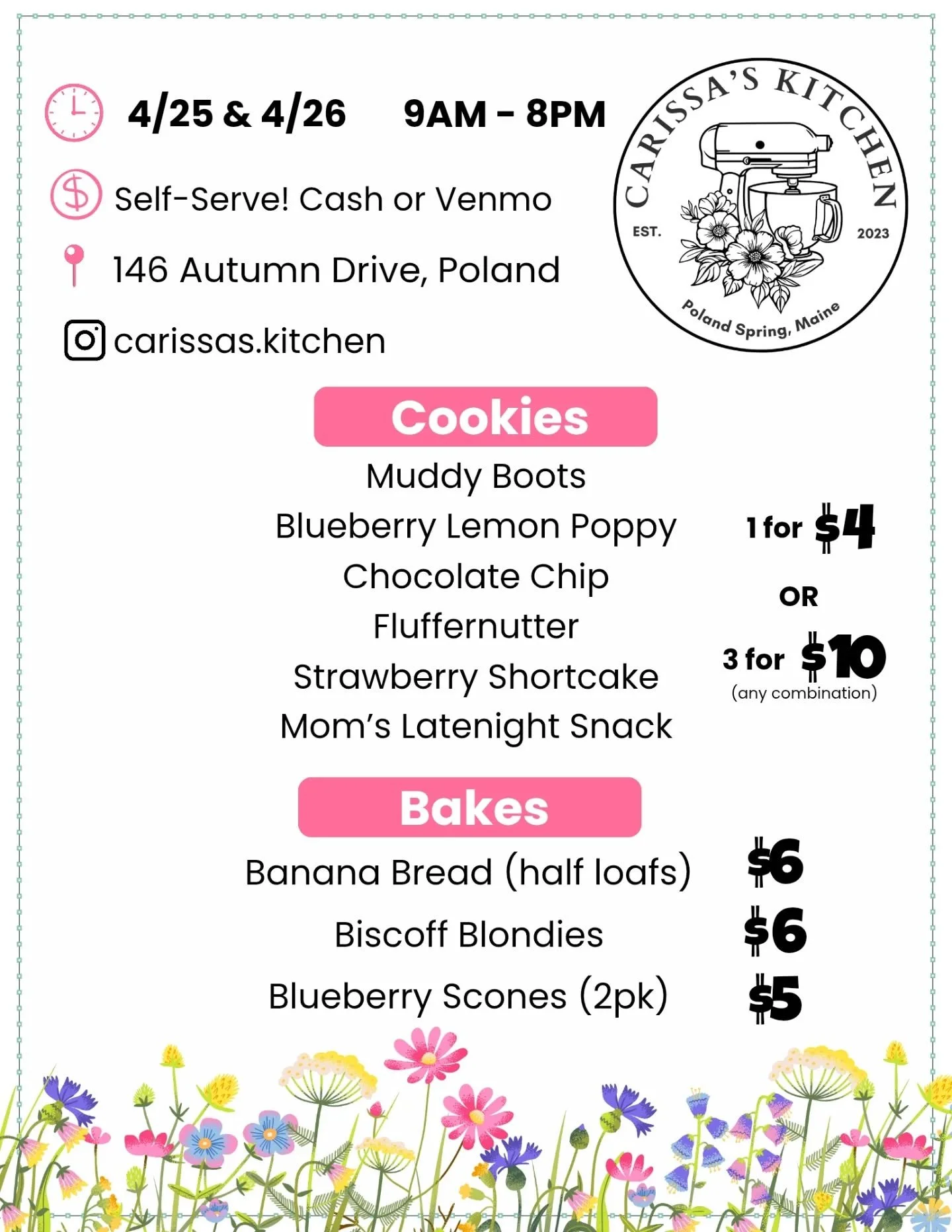 Running errands? Reward yourself.
Stayed home all day? Also reward yourself.
Either way&hellip; cookies 🤌🏻✨🍪

Bakery cart open Sat &amp; Sun &bull; 9&ndash;8
Fluffernutter cookies are calling your name 👀🥜

Come grab a treat (or three&hellip;no j