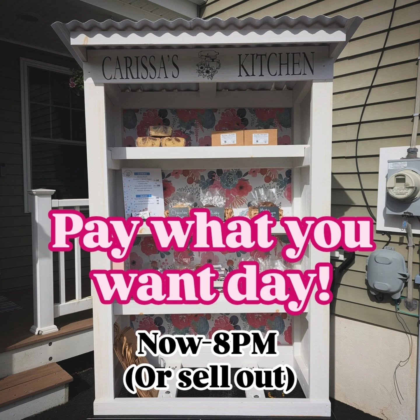 ☀️ Well look who finally decided to give us a break... the rain. Memorial Day feels like a good excuse for a Pay What You Can Day! The bakery cart is open now until 8PM or sellout! Pay whatever you want and grab a treat because we all survived anothe