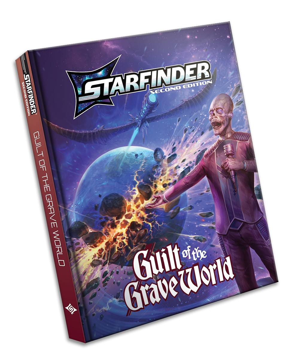 Cover of Paizo Starfinder 2E new RPG book Guilt of the Graveworld