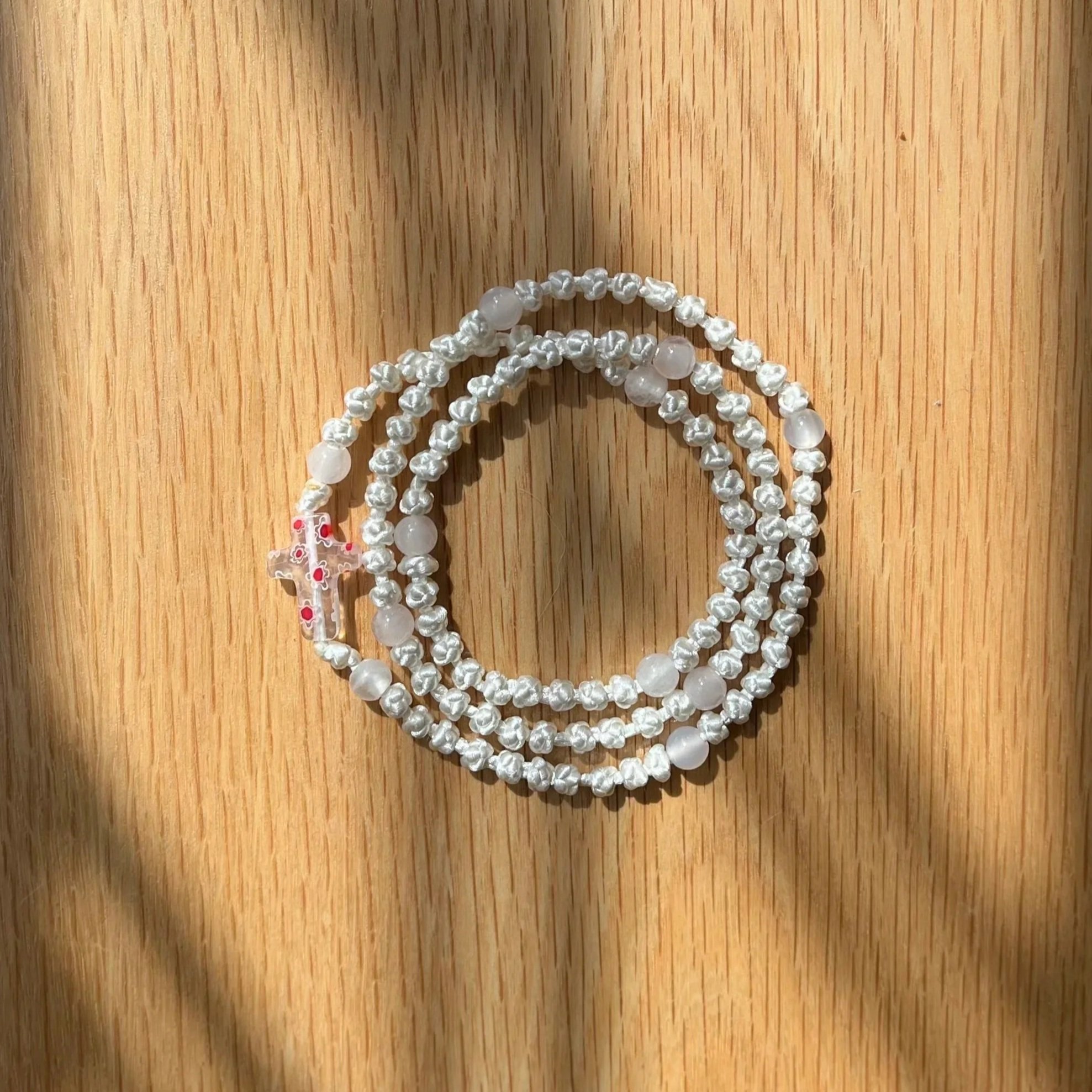 100 Knot Prayer Rope | White