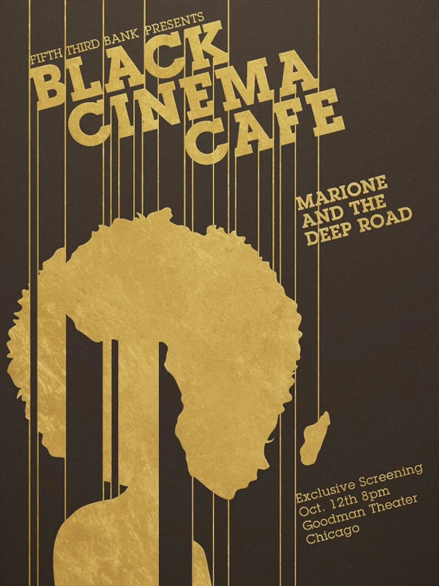 Africa in an afro? Sounds like a terrible idea on paper, but this illusion, and its puppeteering symbolism, struck a chord for this touring film fest.

#film #branding #movieposter #screenprinting