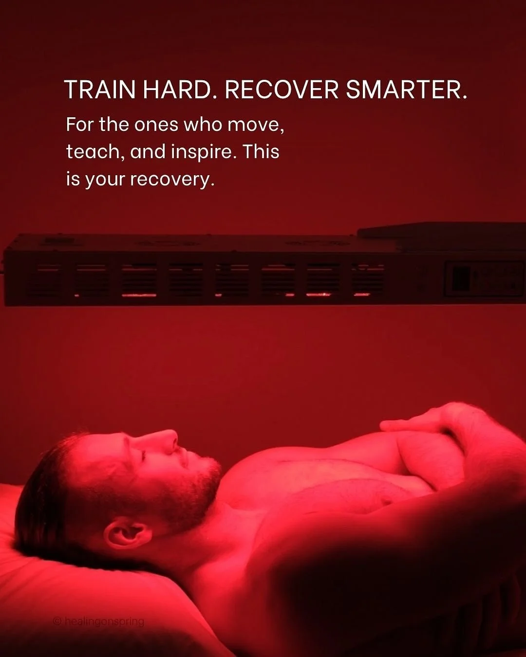 Train Hard. Recover Smarter.
For the ones who move, teach, and inspire, this is your recovery.
You spend your days helping others feel strong, but how often do you recharge your own energy?
Red Light Therapy is the recovery tool every fitness prof