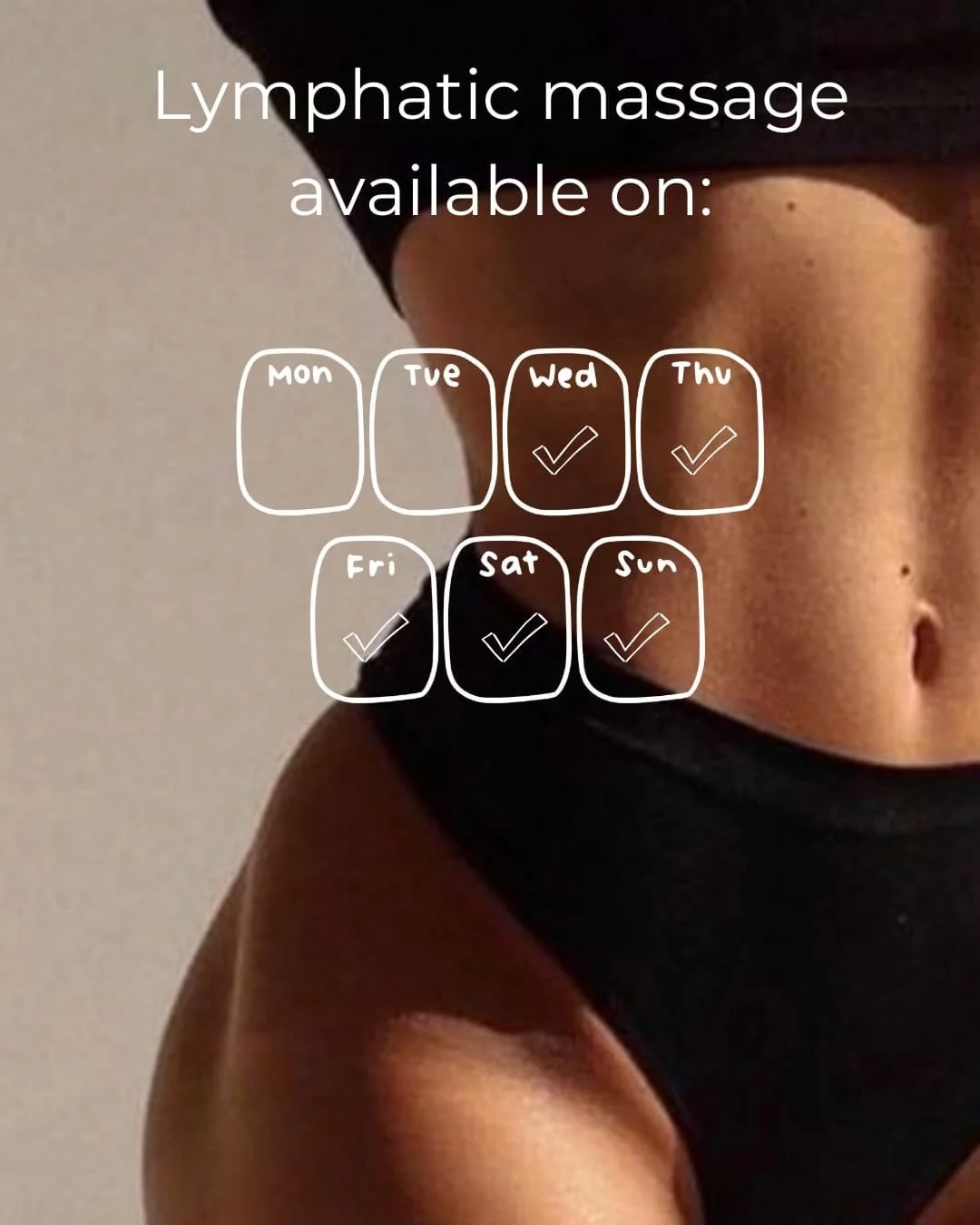 Your body knows when it needs support.

Lymphatic massage helps reduce fluid retention, ease abdominal congestion and improve overall wellbeing&hellip;.especially during busy or stressful weeks.
Appointments now open Wednesday&ndash;Sunday.