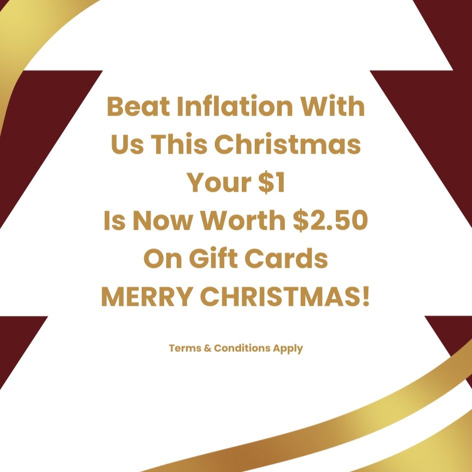 $30 to $75. 
$50 to $125.
$100 to $250 

Your $1 is now legitimately worth $2.50 in gift cards.

Yes, we&rsquo;re doing the math so you don&rsquo;t have to.

Instant delivery. 

Merry Christmas