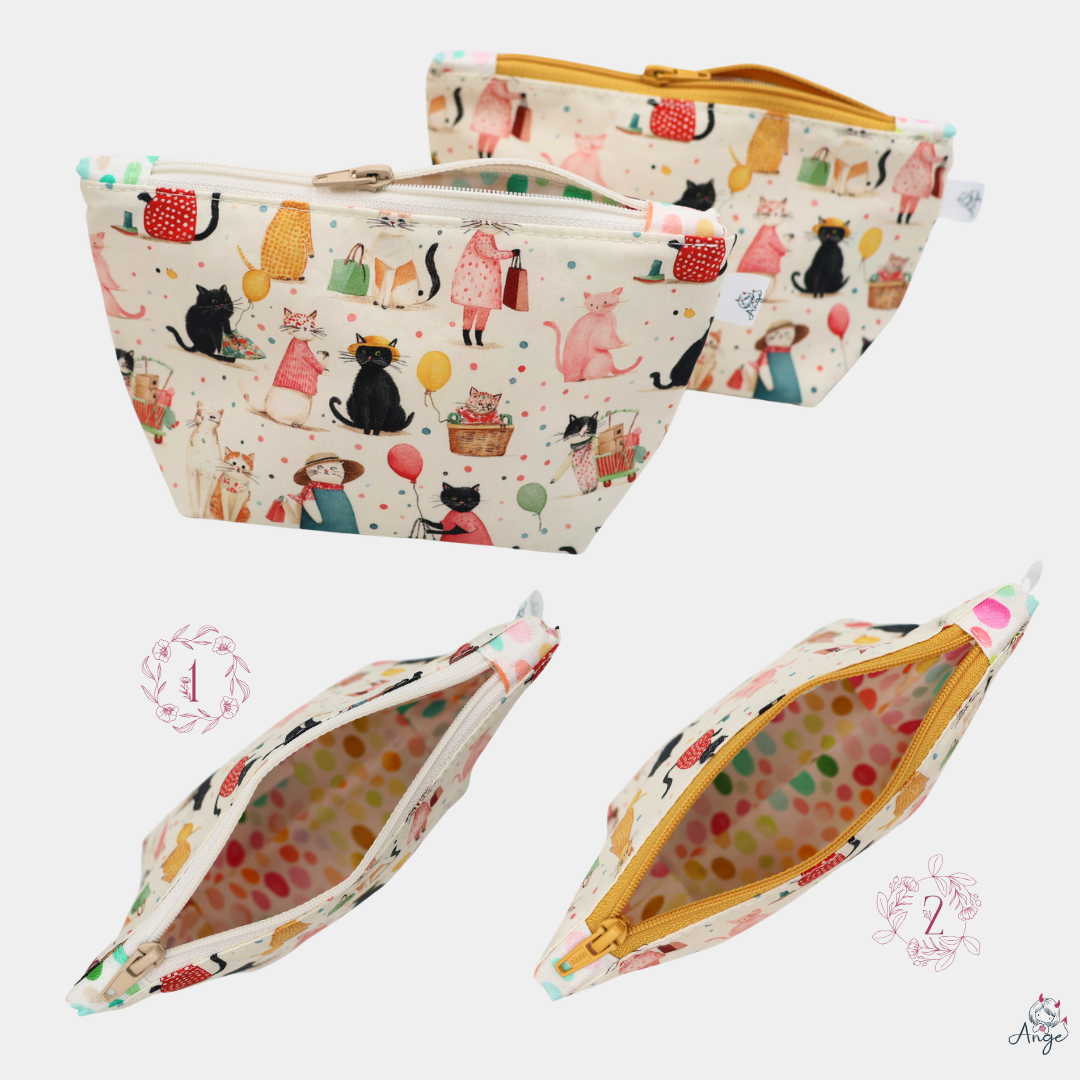 MEDIUM ZIP - Coton à motifs