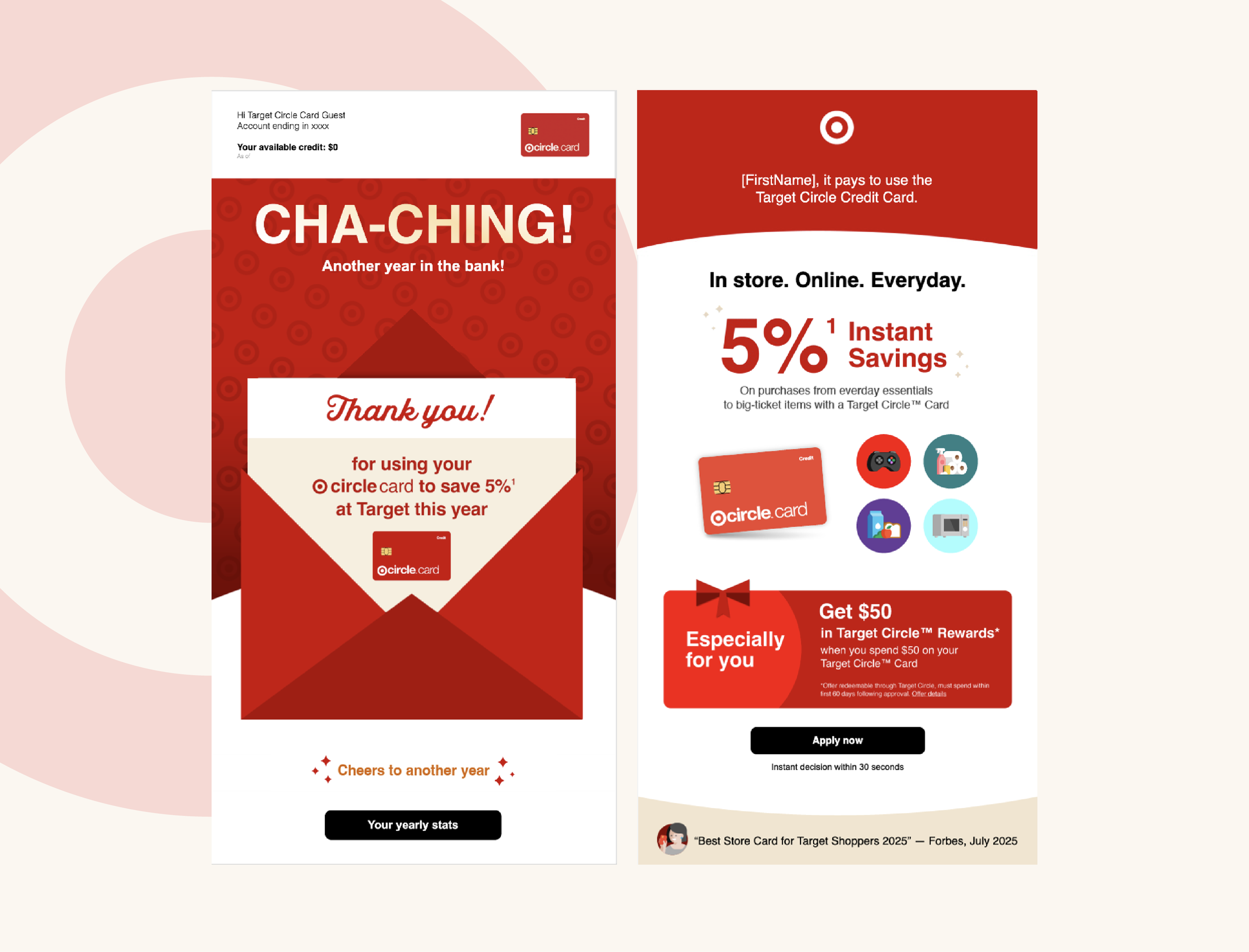 Target Circle Card Emails