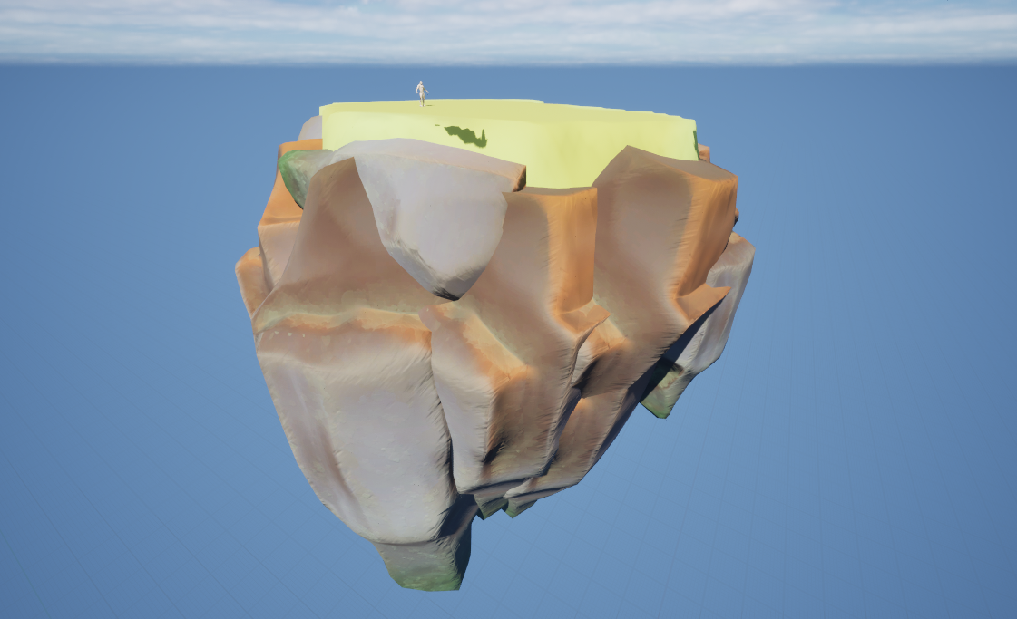 I also tried to show them all how to re-use the pre-existing environment work to create original shapes and blend in the landscape mesh in UE5.