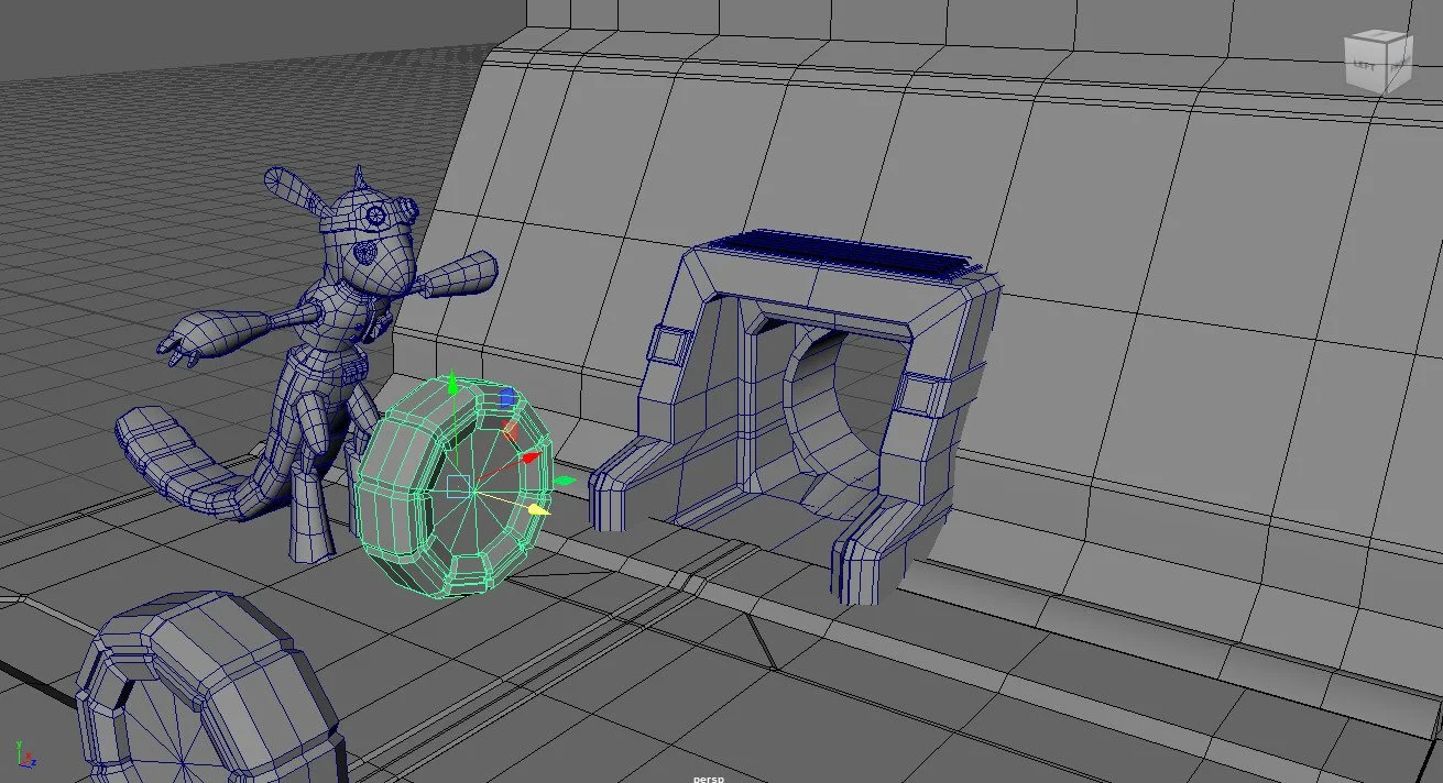I started modeling the inner pipes for the level layout. If you're wondering about the dense topology of the walls it's because I was using a spline blueprint to bend the tube-chambers in ue5. The denser topology helped with the texture stretching in