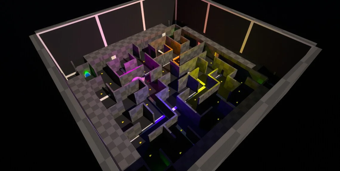 Mousescape! (Blueprint/Design). A maze minigame where I toyed around with camera managers and a demo that kept scores.