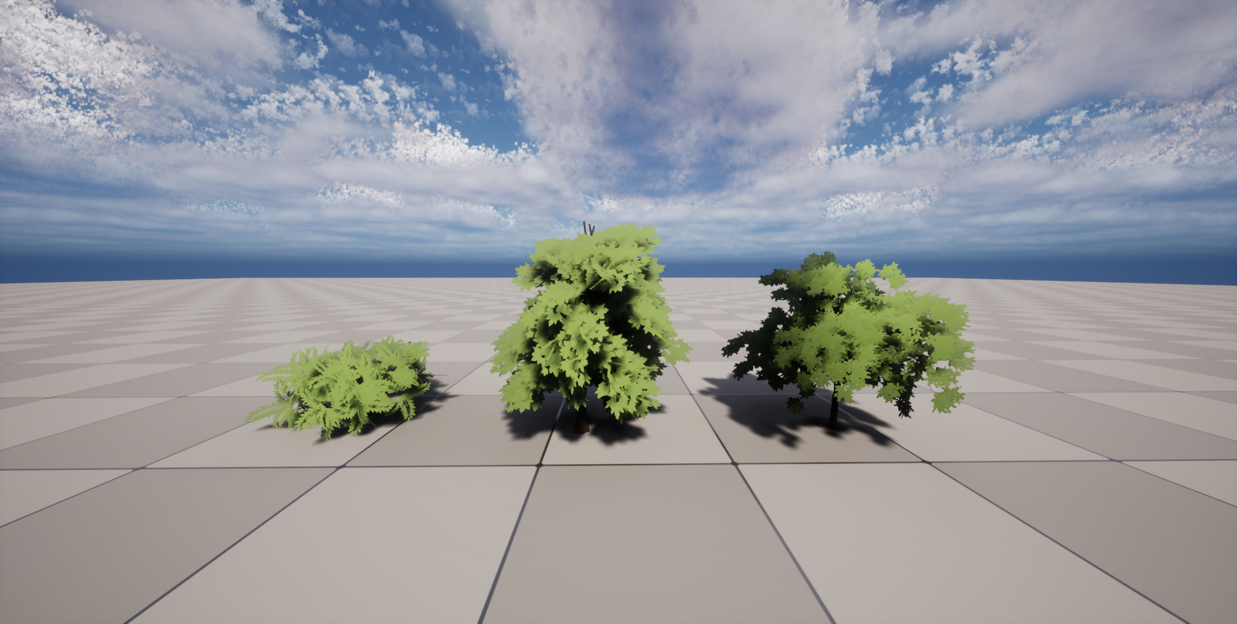 The bushes in the same way.