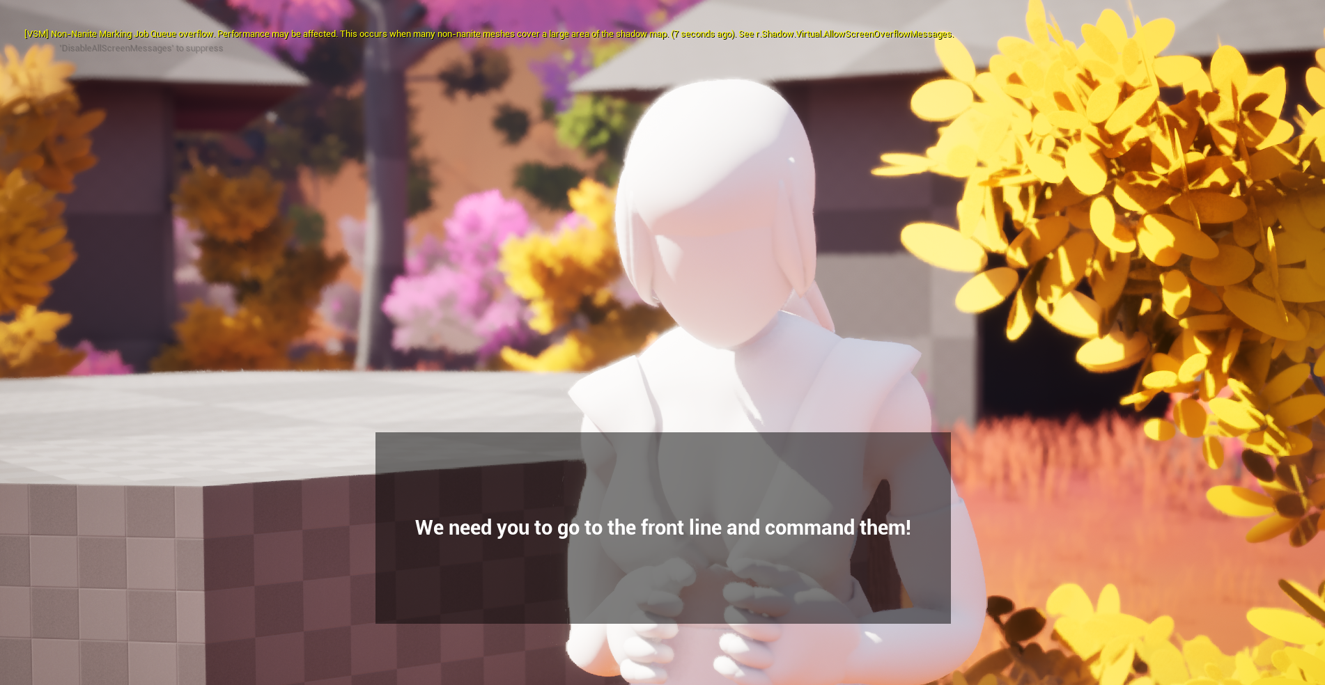 The player gets missions from their main helper who is located at the center of the hub.