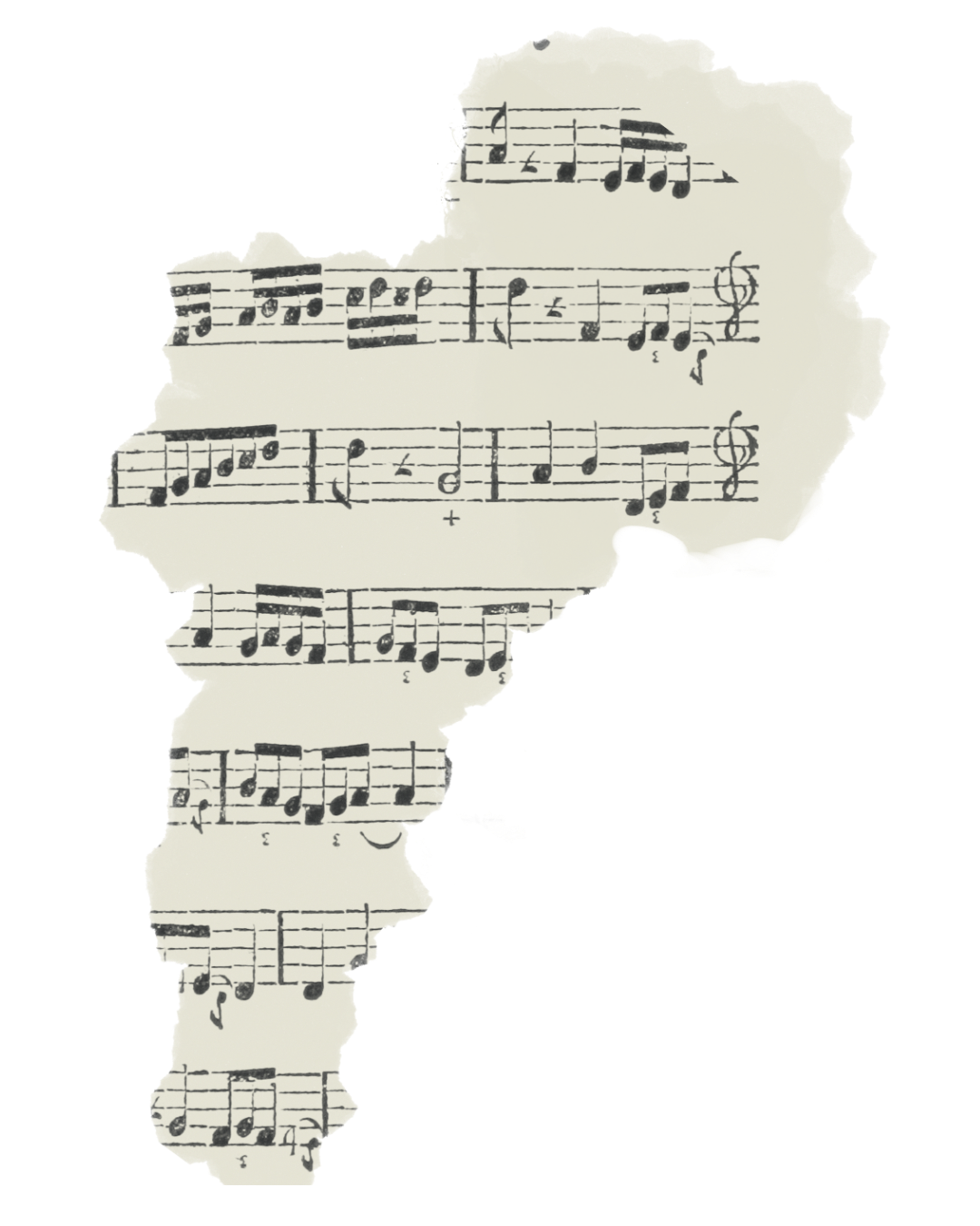 torn music sheet