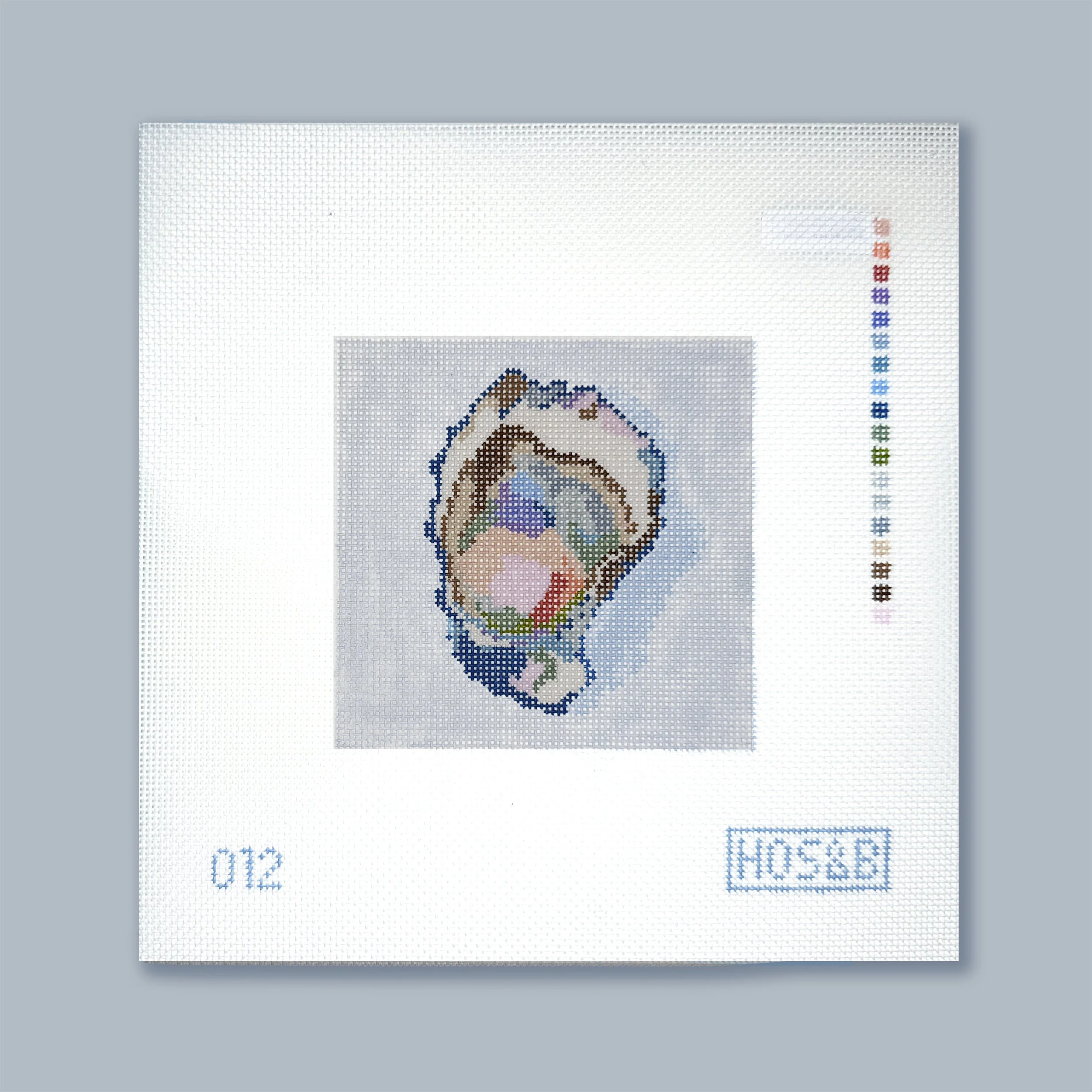 Oyster Hand-Painted Needlepoint Canvas