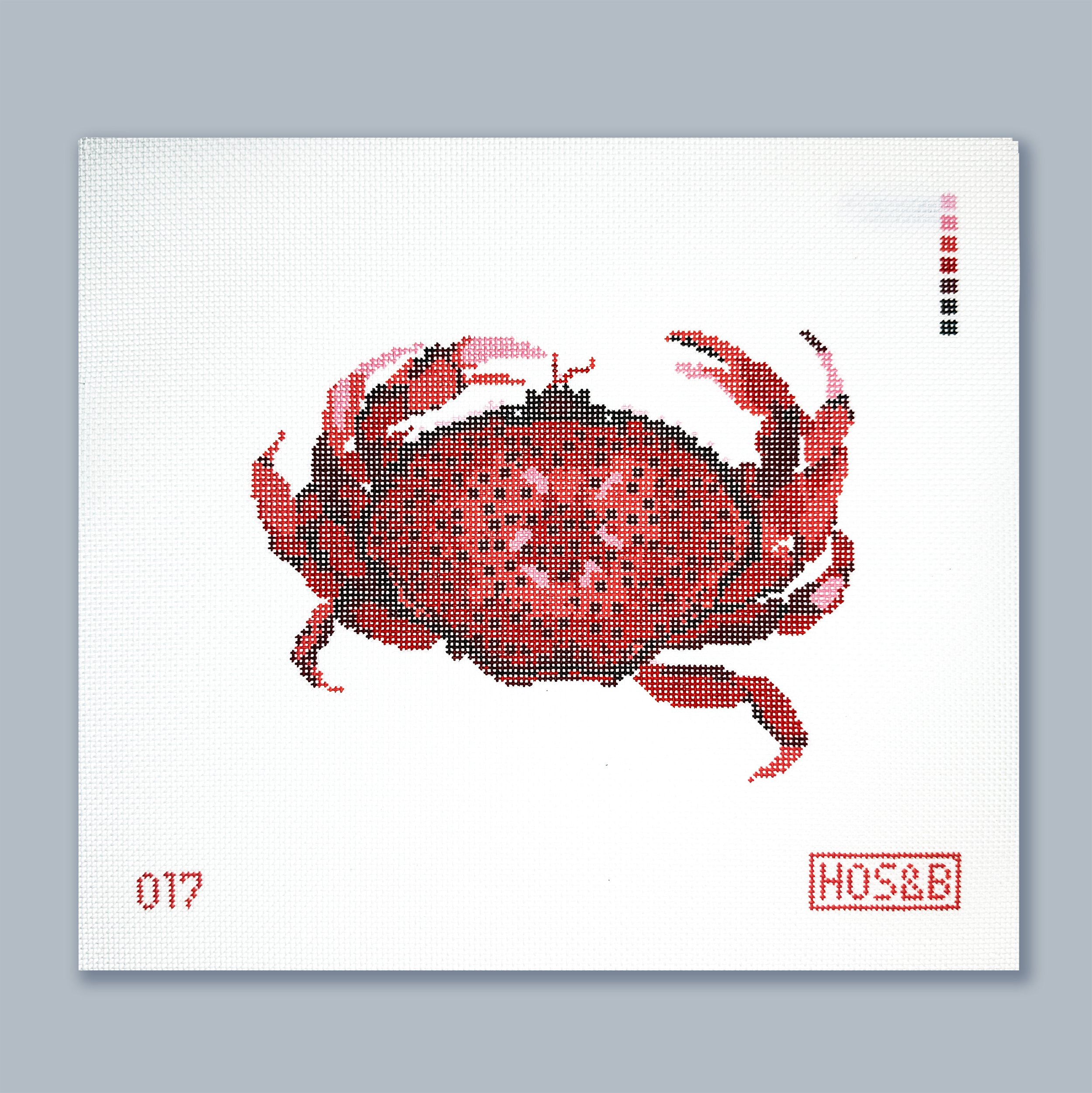 Red Rock Crab Hand-Painted Needlepoint Canvas
