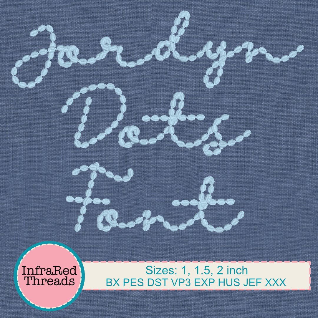 Jordyn Dots Embroidery Font
