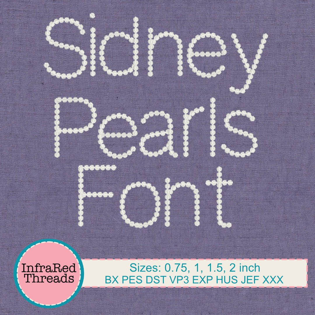 Sidney Pearls Embroidery Font