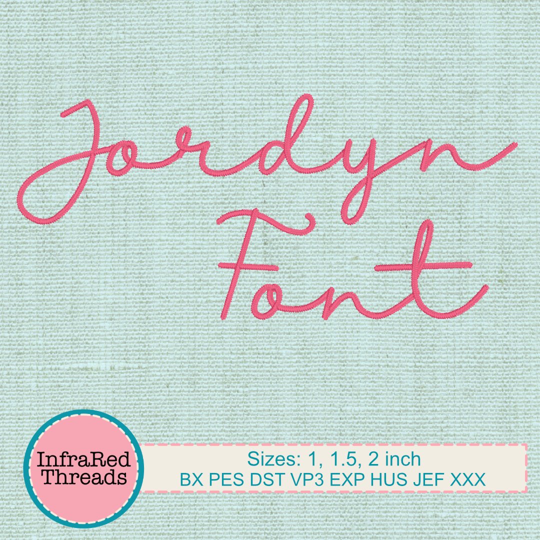 Jordyn Satin Embroidery Font