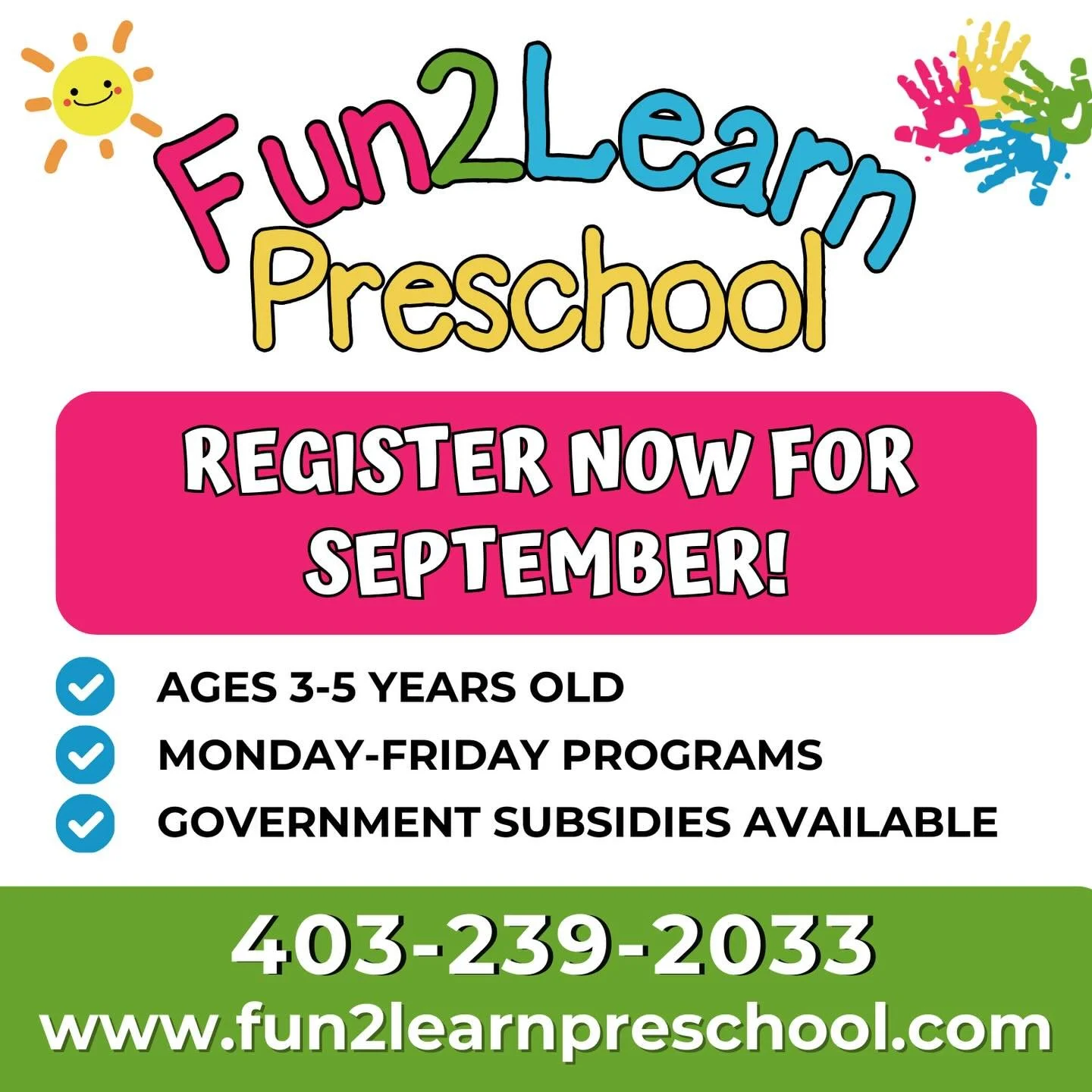 2026/2027 Open House ~ You&rsquo;re INVITED! Join us for our upcoming Open House and discover what makes Fun 2 Learn Preschool such a special place to grow and learn🌟🎨🖌️🎶📚
Friday, January 30th 10am-2pm
Please email Ms. Roland to book a time slot