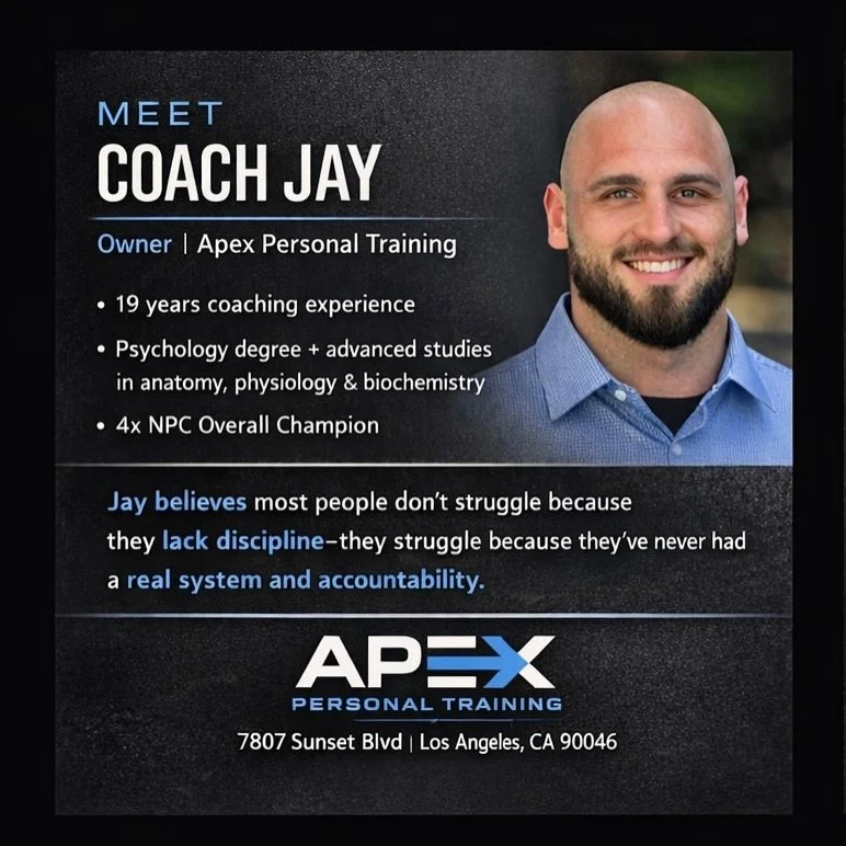 Meet a few of the coaches helping clients transform at Apex Personal Training. 💪🏻 

Coach Jay and Coach David combine experience, science, and accountability to help clients train smarter and see real progress.

If you&rsquo;re ready for structure 