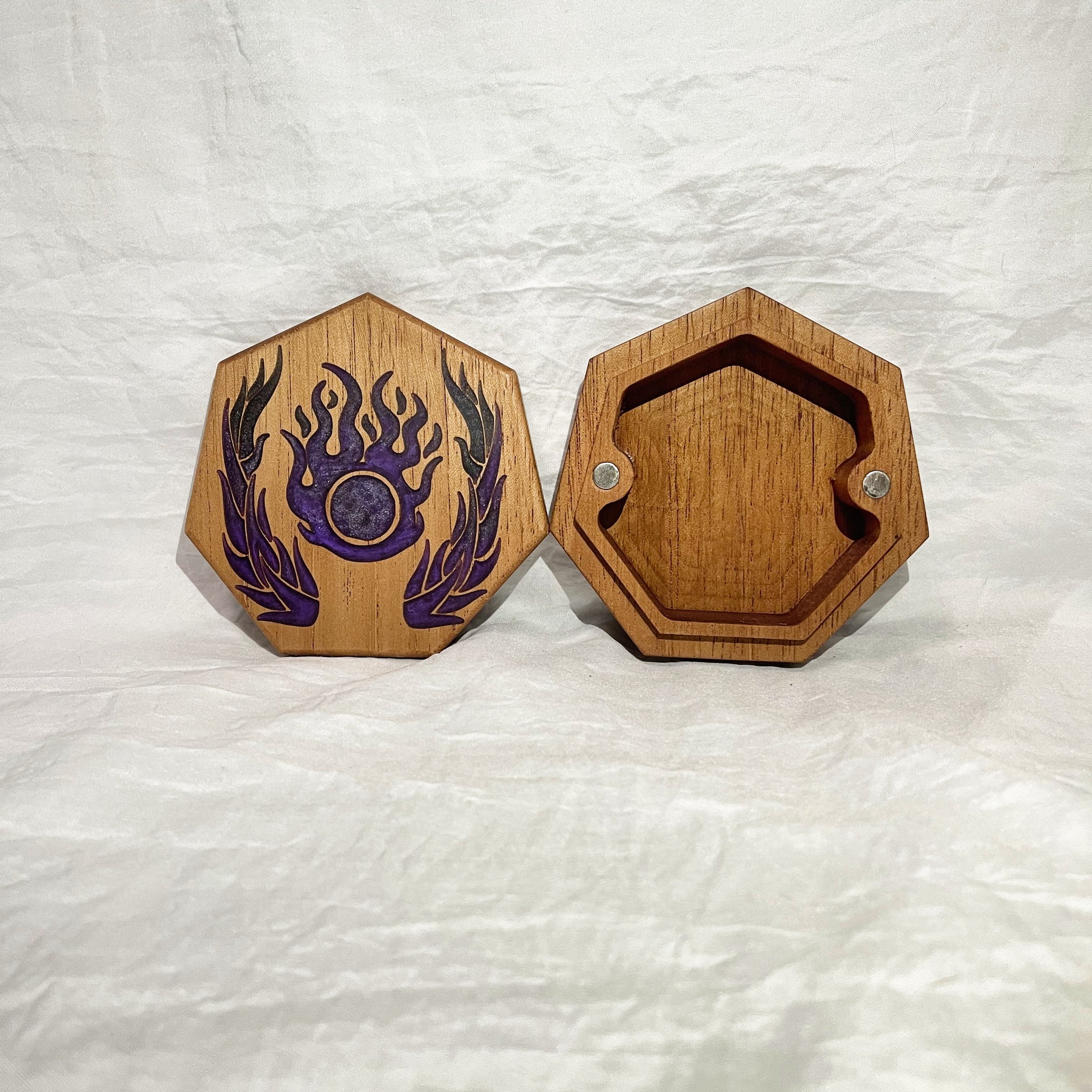 Spanish cedar dice box dnd sorcerer resin inlay.jpeg