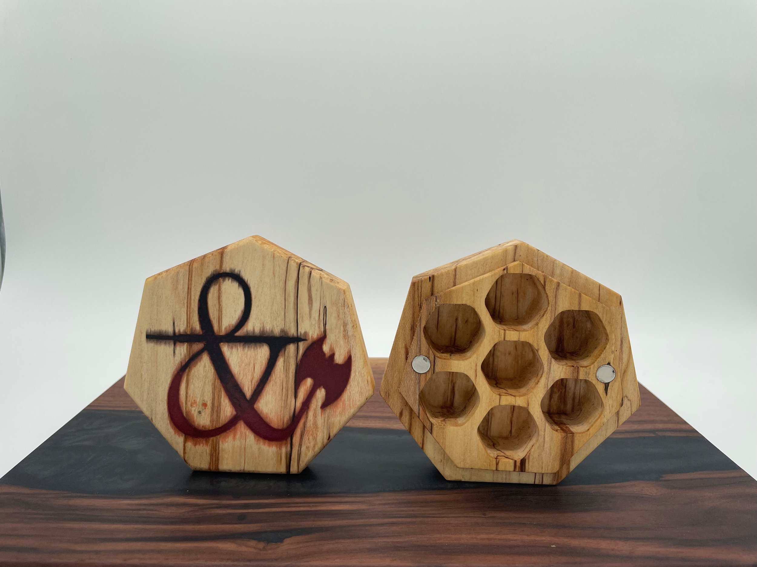 Ampersand resin inlay dndn dice box spalted maple.jpeg