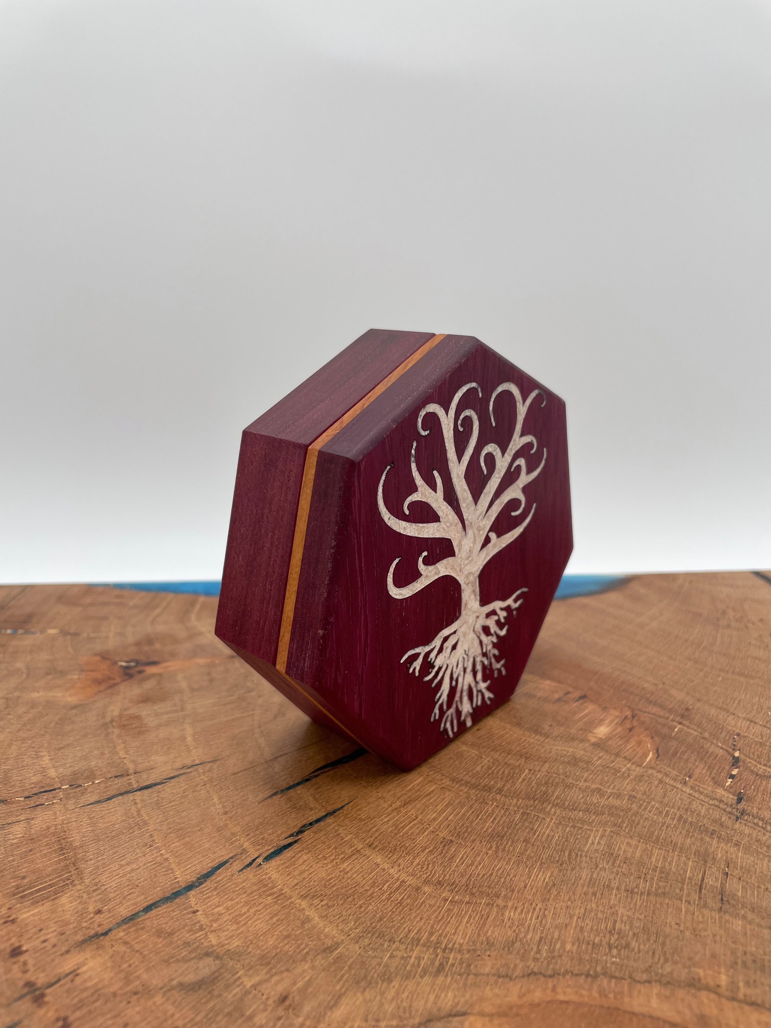 purpleheart tree of life mystic dnd dice box case.jpeg