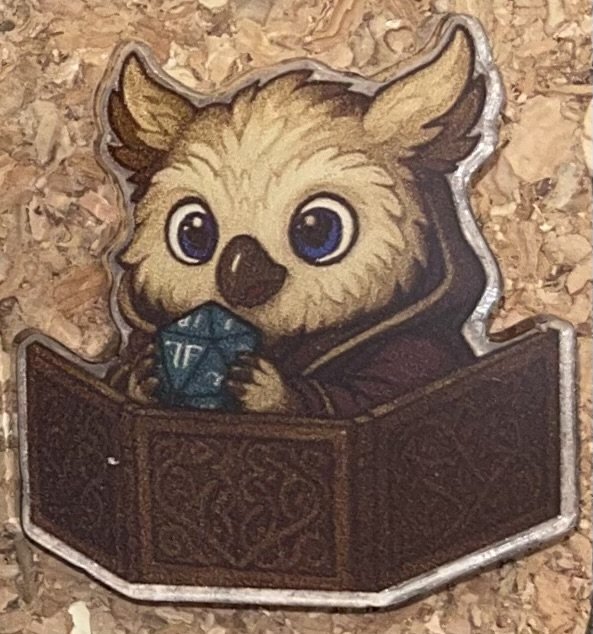 Owlbear DM Acrylic Pin