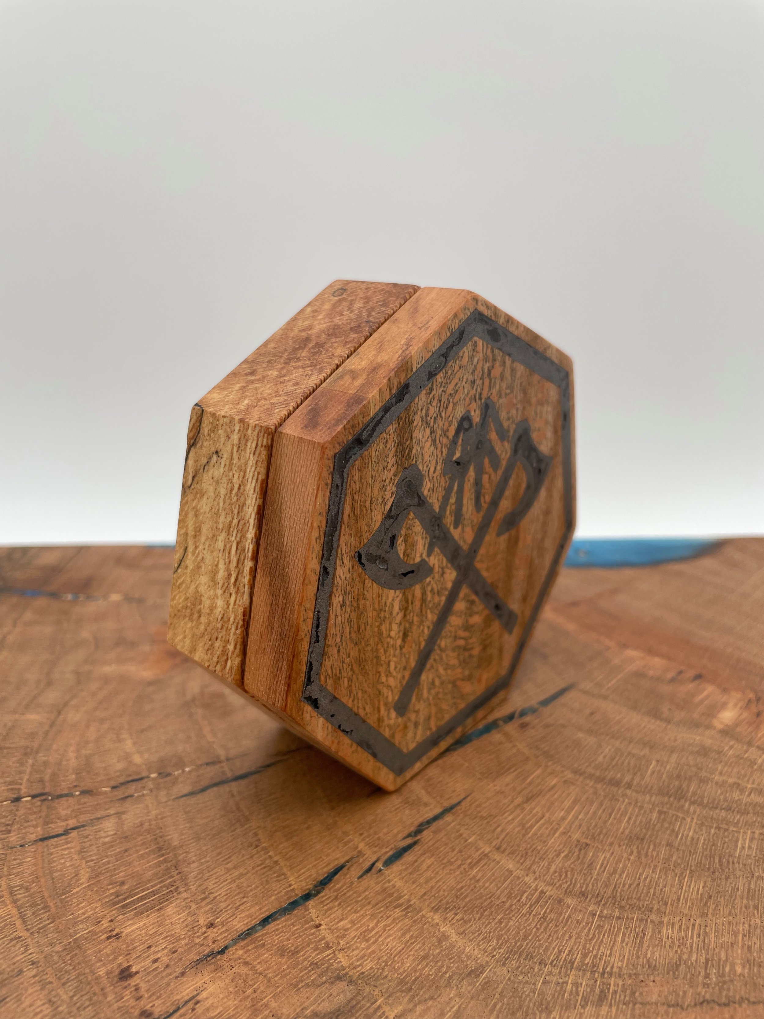 barbarian dnd metal inlay spalted sycamore dice box case.jpeg
