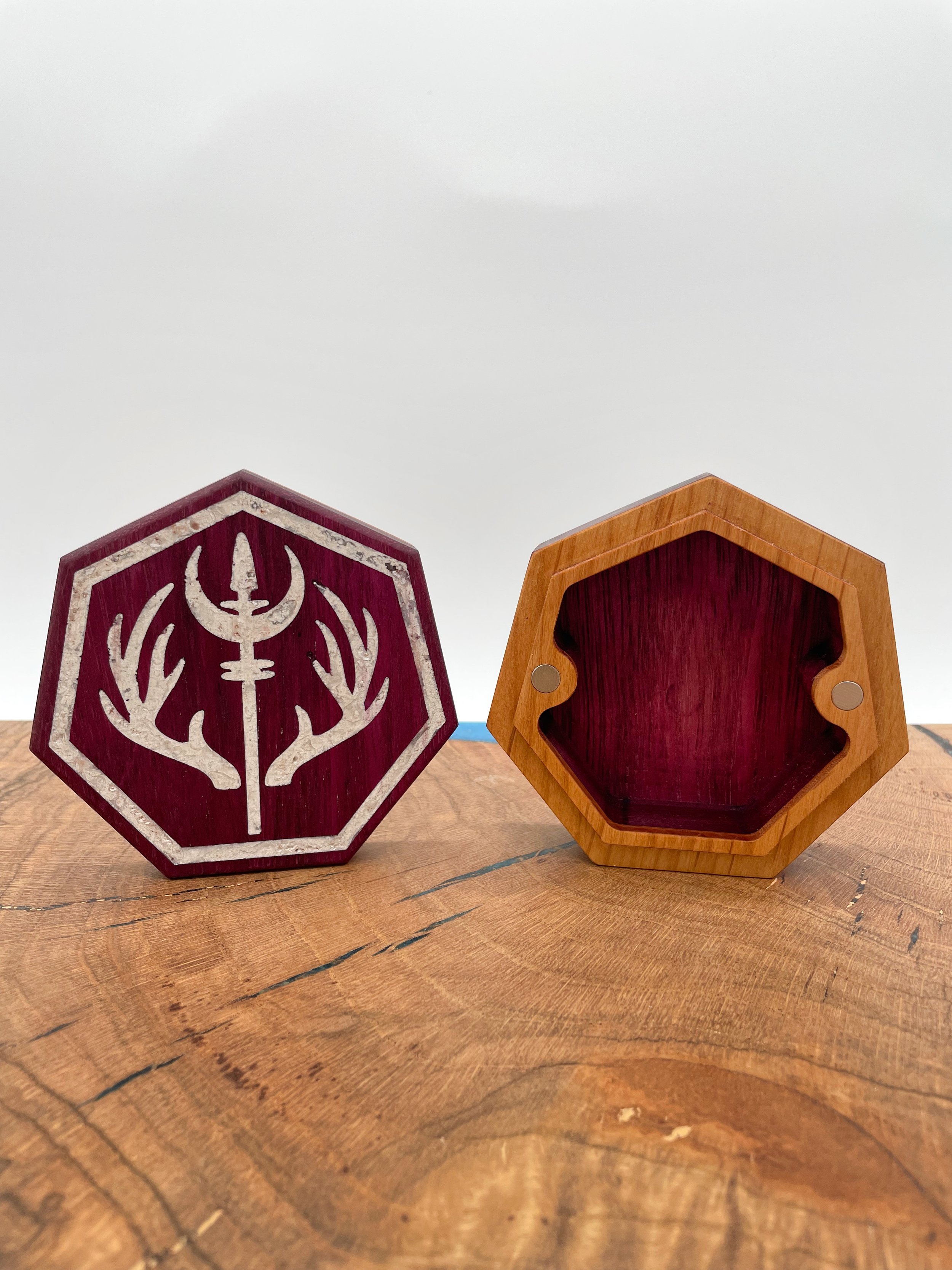 dnd icon druid dice box stone inlay purpleheart.jpeg