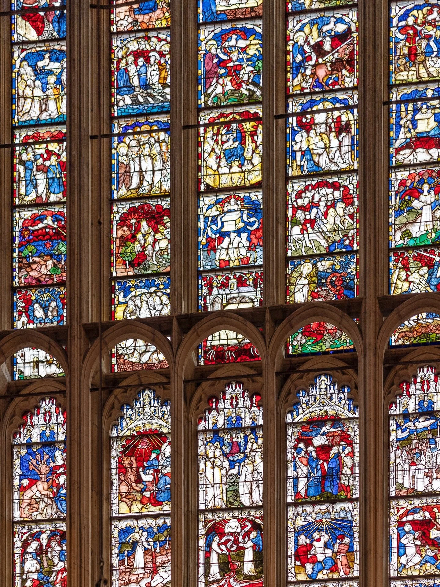 Some of the stained glass windows in York Minster. #york #yorminster #yorkminstercathedral #stainedglasswindows #stainedglass