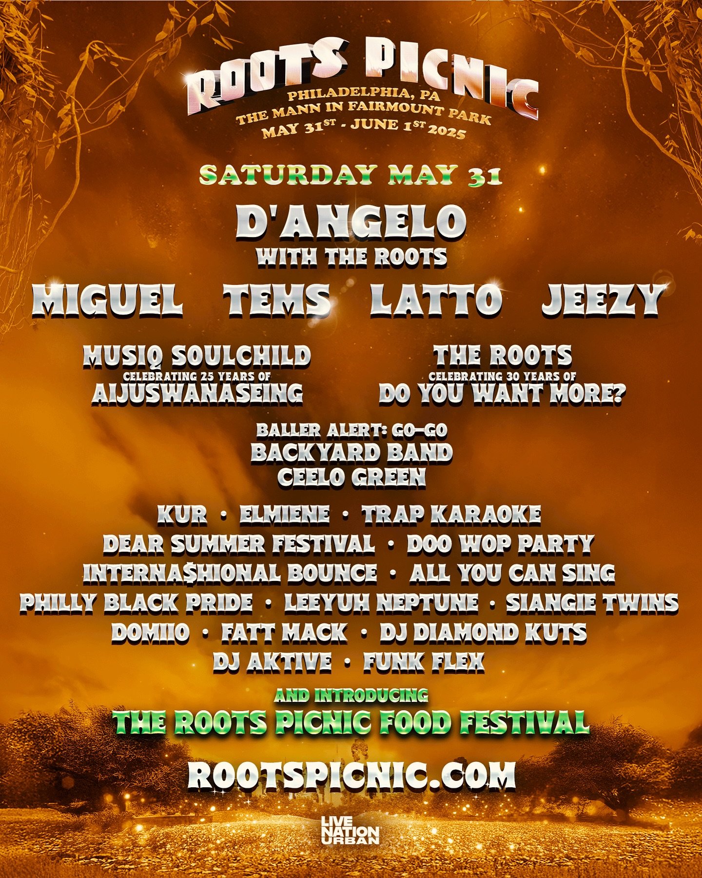 P H I L L Y
THE COUNTDOWN IS OFFICIALLY ON!🤯
Single day tickets for @rootspicnic are available. Come see us Saturday May 31st! Tickets available now at rootspicnic.com
THE DEAR SUMMER VIBESS & ENERGY WILL BE ON 💯💥
GRAB THOSE TIX AND MEET