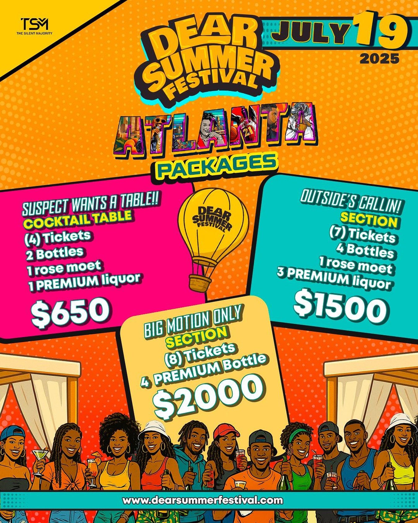 A T L
Tables & Sections Are Available‼️ 🥳
LIMITED AMOUNT OF SECTIONS, SO DO NOT WAIT TO LOCK YOURS IN‼️💨💨
Tickets & Info: DearSummerFestival.com
#dearsummerfestival #SummerVibes #HBCU