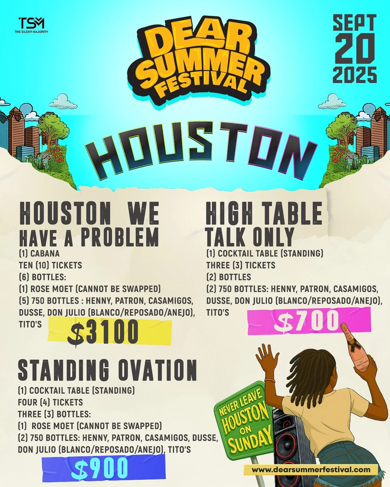 🚨 Due to HIGH DEMAND, we’re adding MORE SECTIONS today at 4 PM EST! 🚨
LIMITED SECTIONS & TABLES AVAILABLE — don’t wait to lock yours in! ‼️💨💨
🎟️ Tickets & Info → DearSummerFestival.com
#DearSummerFestival #Summe