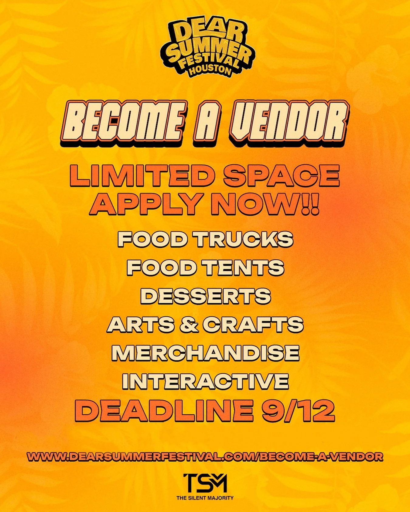 🚨HOUSTON LAST CALL for all vendors🚨
Tag some of your favorite vendors👇🏾
If Interested:
1️⃣ Head Over To Our Website And Check Out Our Vendor Guidelines
2️⃣ There You Can Also Complete The Vendor Form
3️⃣ From There We Will Be In Touch