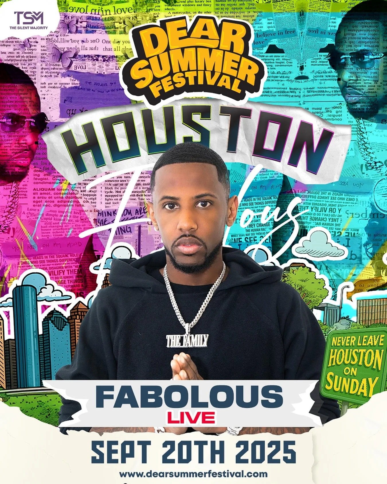 🗣️🚨 HOUSTON ARTIST ANNOUNCEMENT 🚨
We told you we couldn’t wait for you to experience what we’ve got in store… and now it’s time! 👀
We’re excited to announce the HIT MAKER himself:
🔥 F • A • B • O
