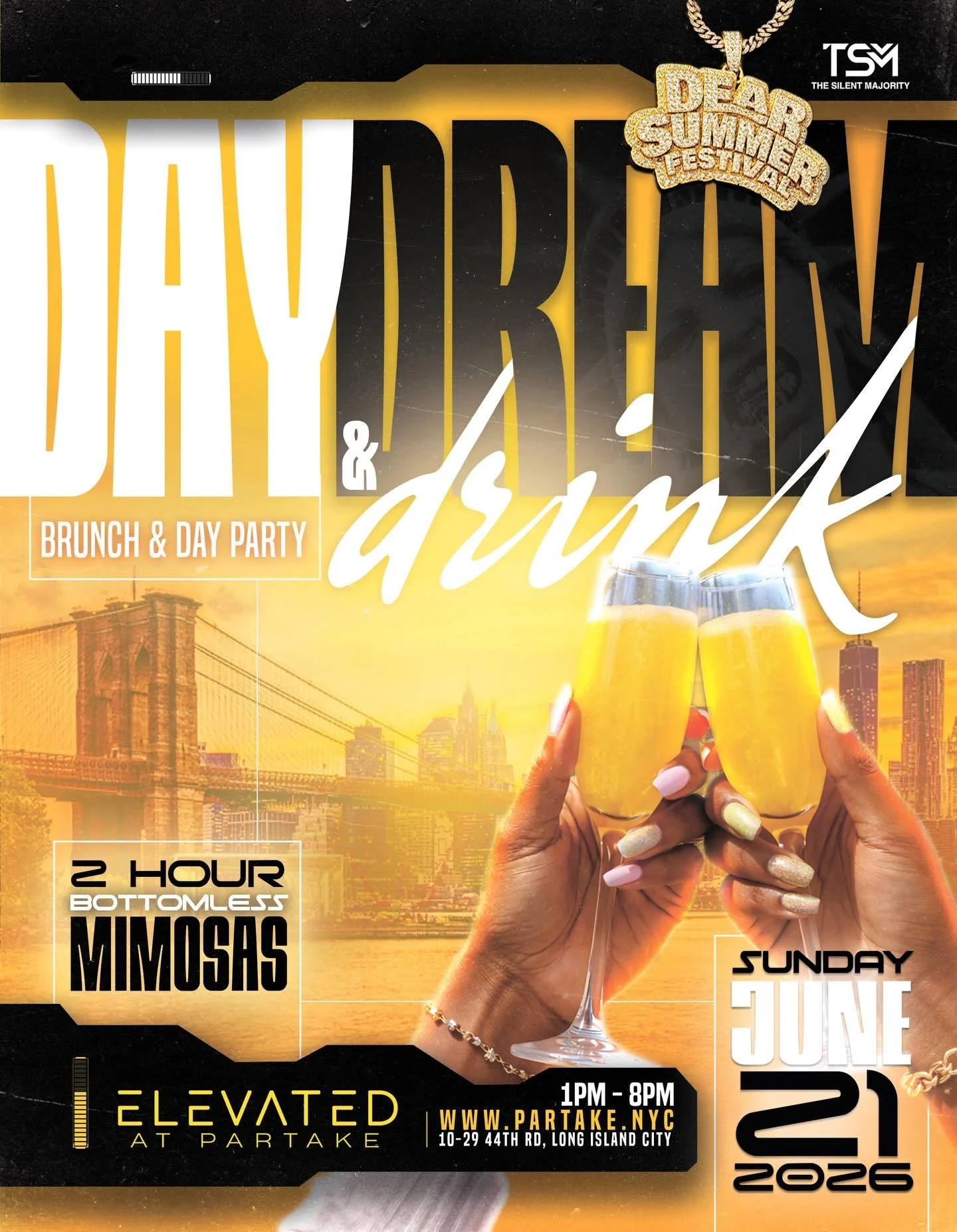 And Now The Weekend Is Complete ✔️

From The Festival To The Afterparty&hellip; We Close It Out The Only Way We Know How 🥂

Sunlight, Views, And A Proper Vibe All Day Long 🌇

📍 Venue: Elevated At Partake (LIC)
📅 Date: Sunday, June 21st
⏰ Time: 1P