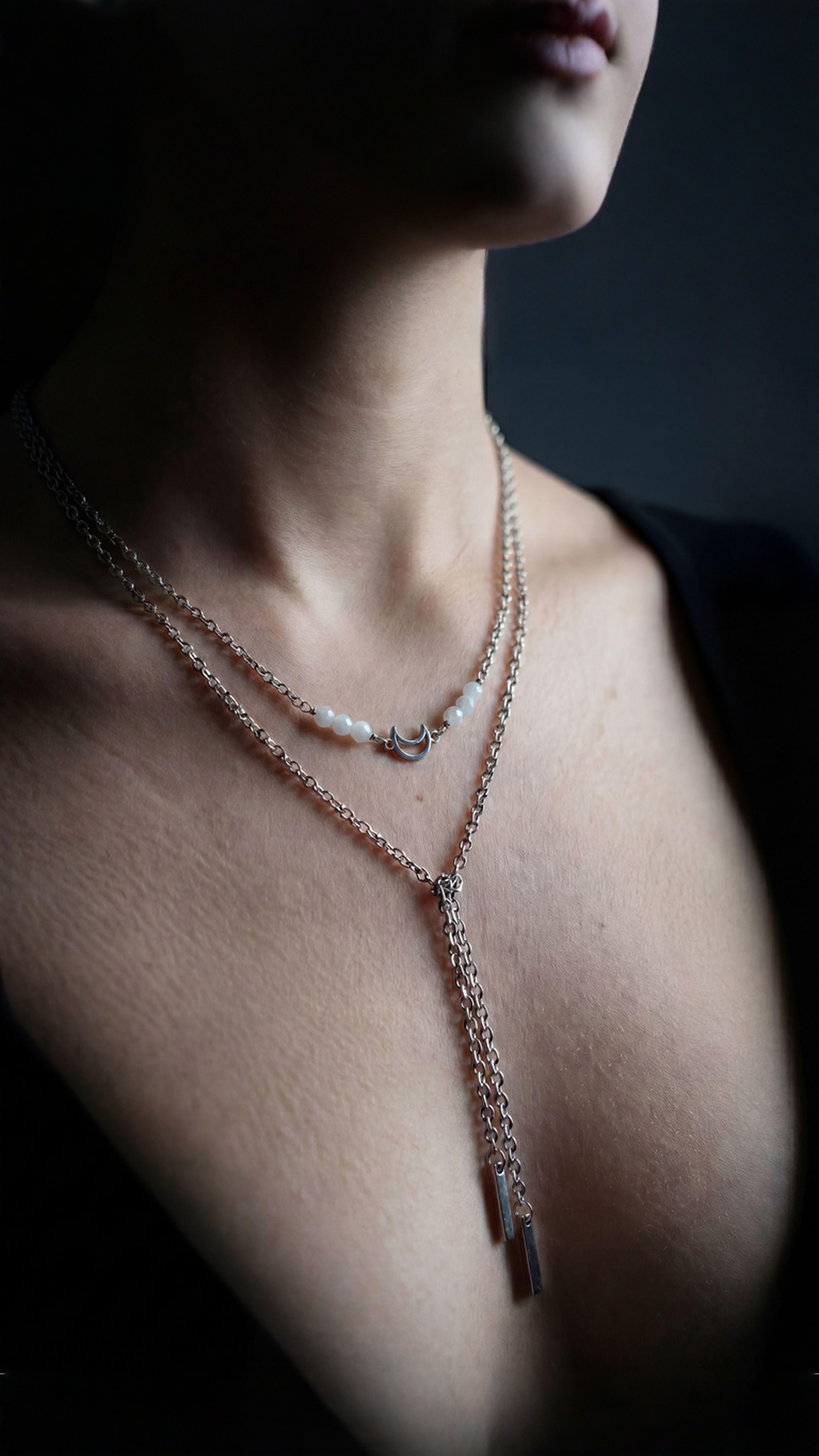 Lawless Jewellery Selene Anew Moonstone 3 away Necklace